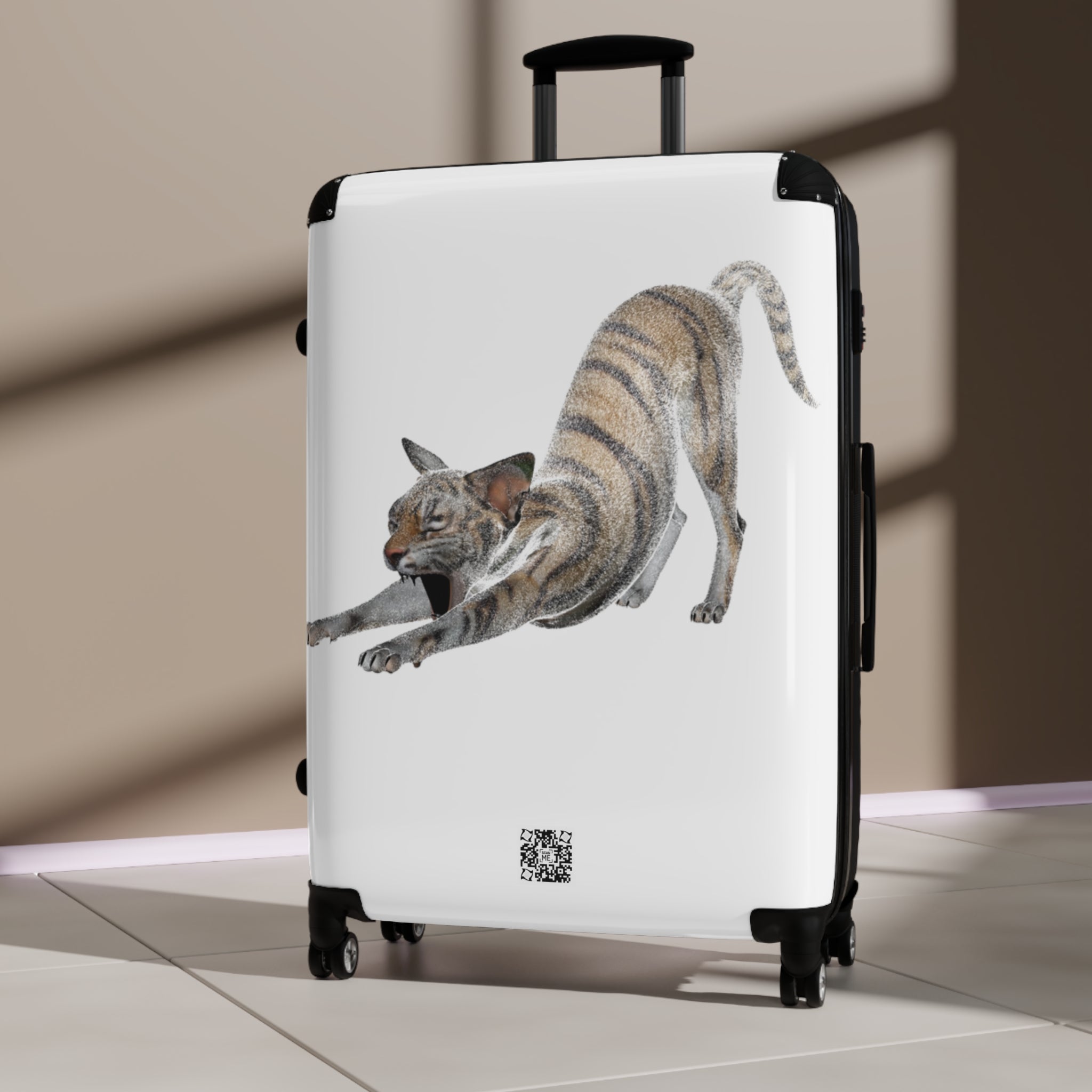 Tiger Sphynx Cat STRETCHING Suitcase in 3 sizes *Limited Edition