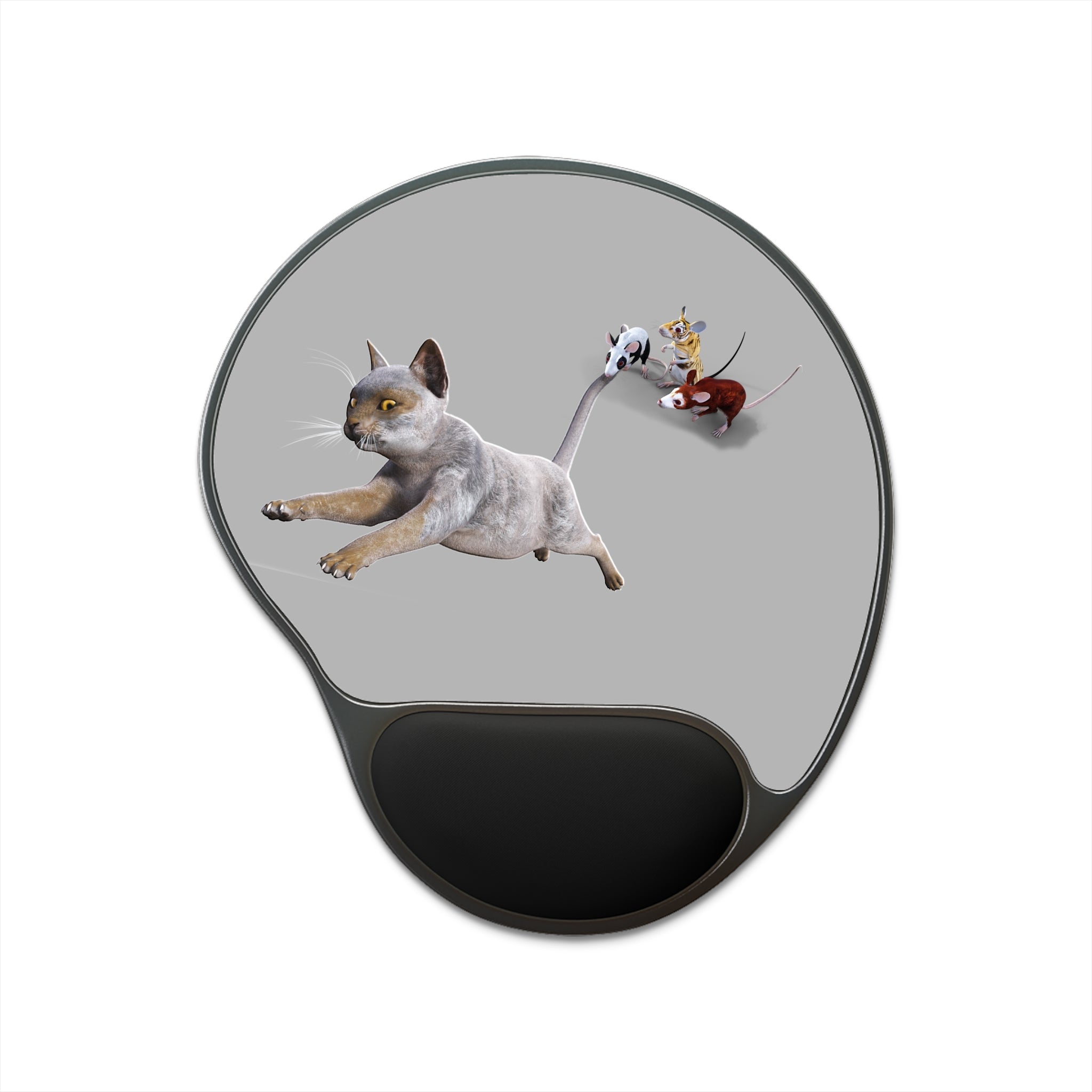 Werewolf Cat 3 MICE ~ Mouse Pad With Wrist Rest
