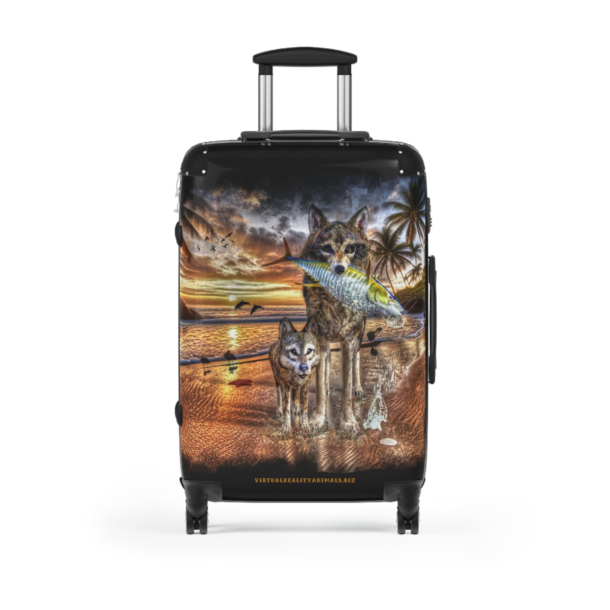 Anihowls™ Wolves on the Beach Suitcase in 3 sizes