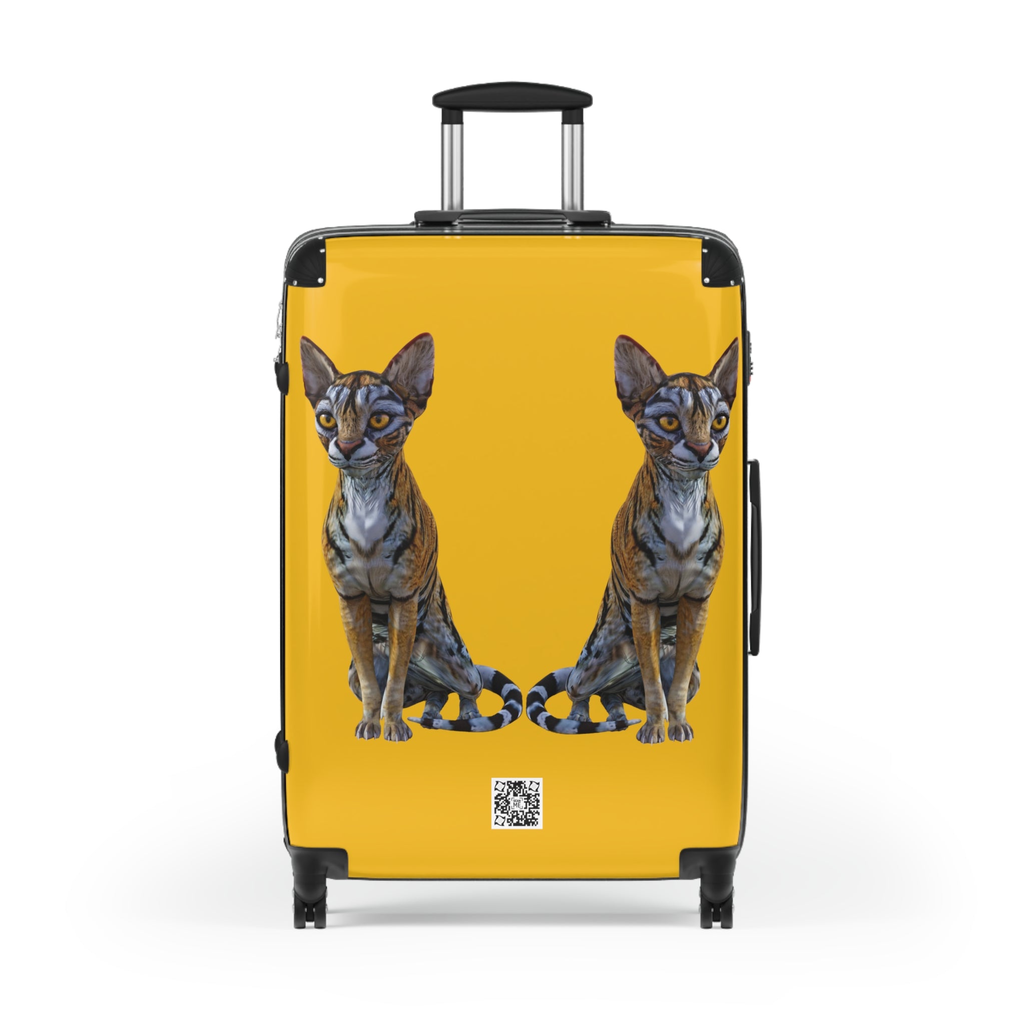 Tiger Sphynx Cats DOUBLE DUTY Gold Suitcase in 3 sizes