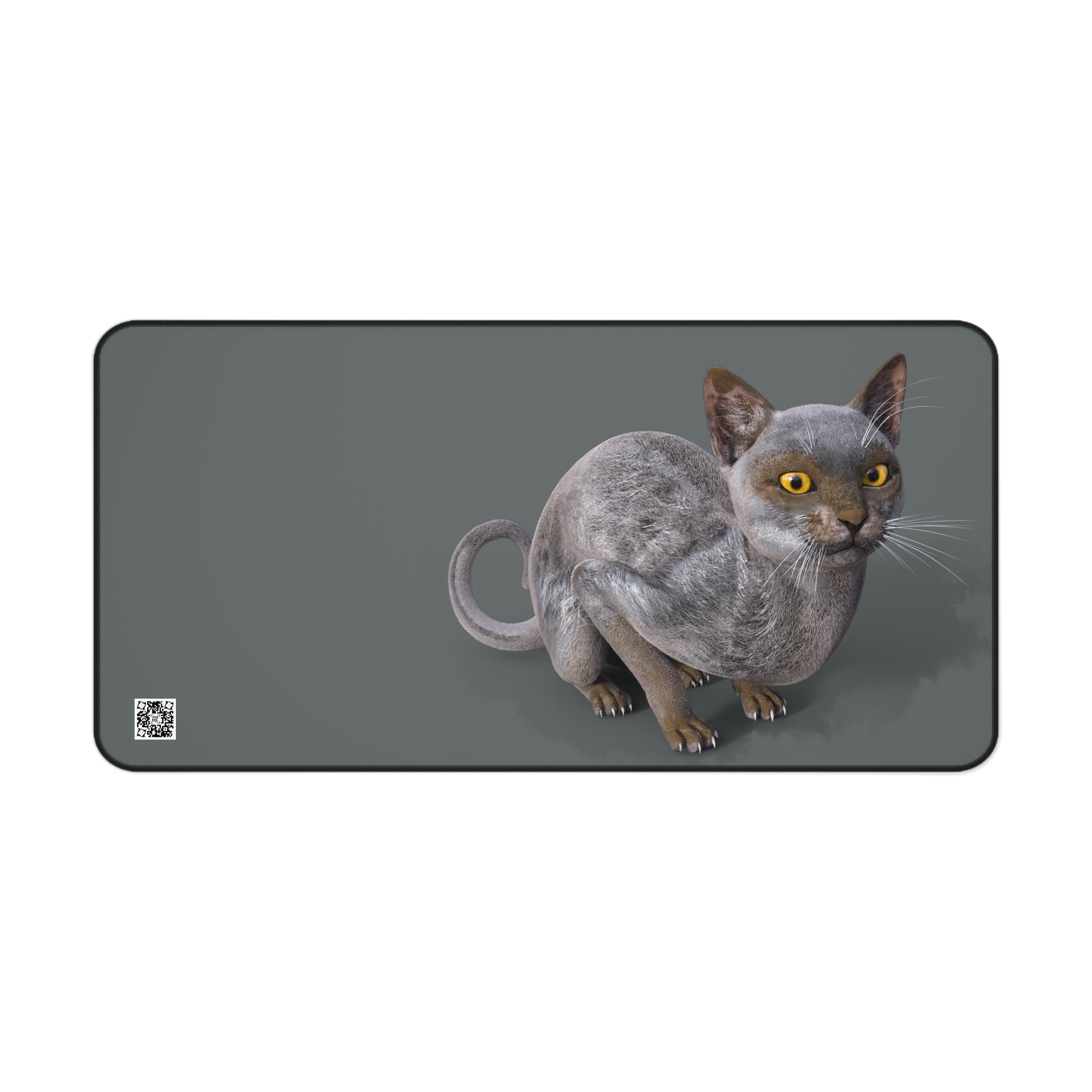 Werewolf Cat LOOKING AT YOU Desk Mat