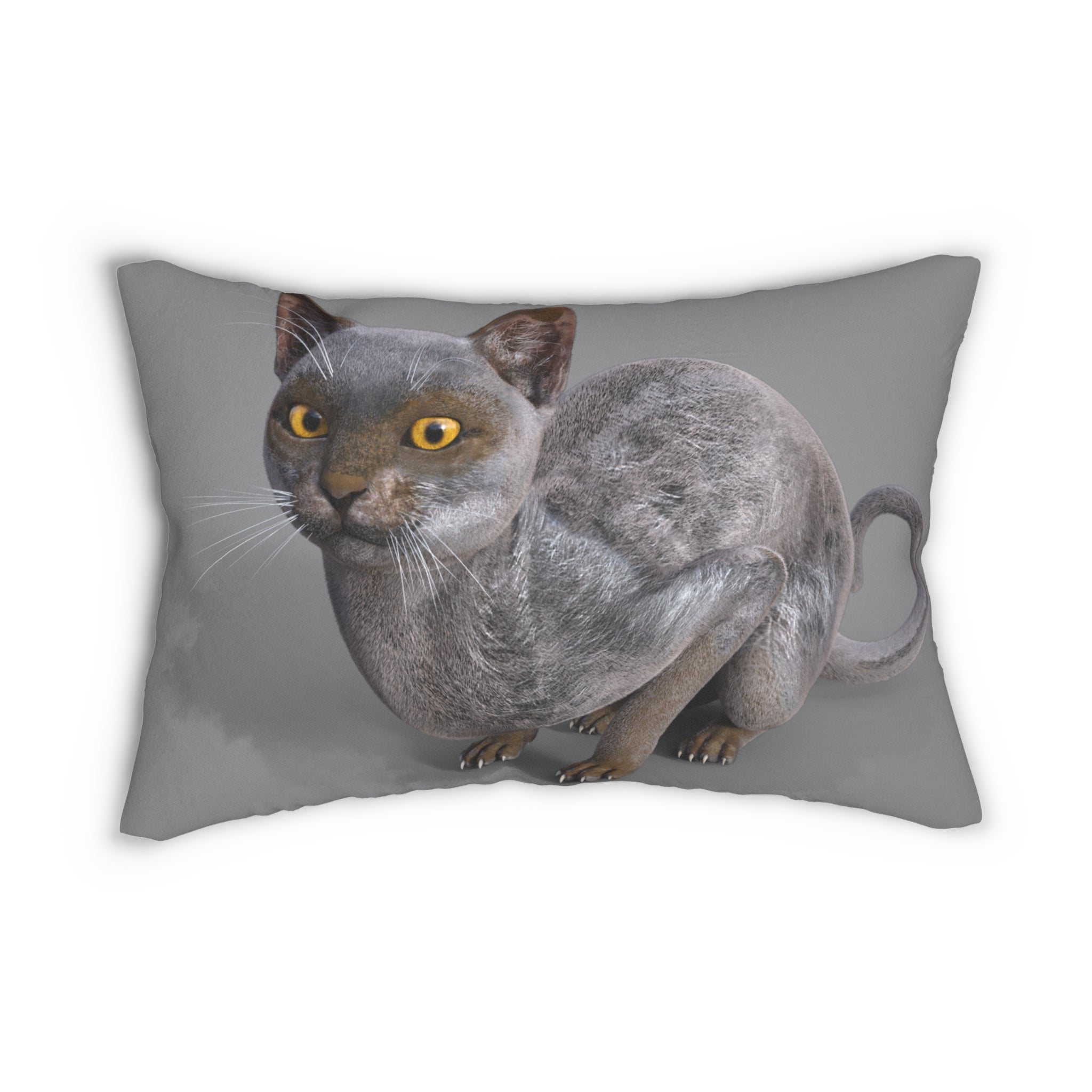 Werewolf Cat LOOKING AT YOU Lumbar Pillow