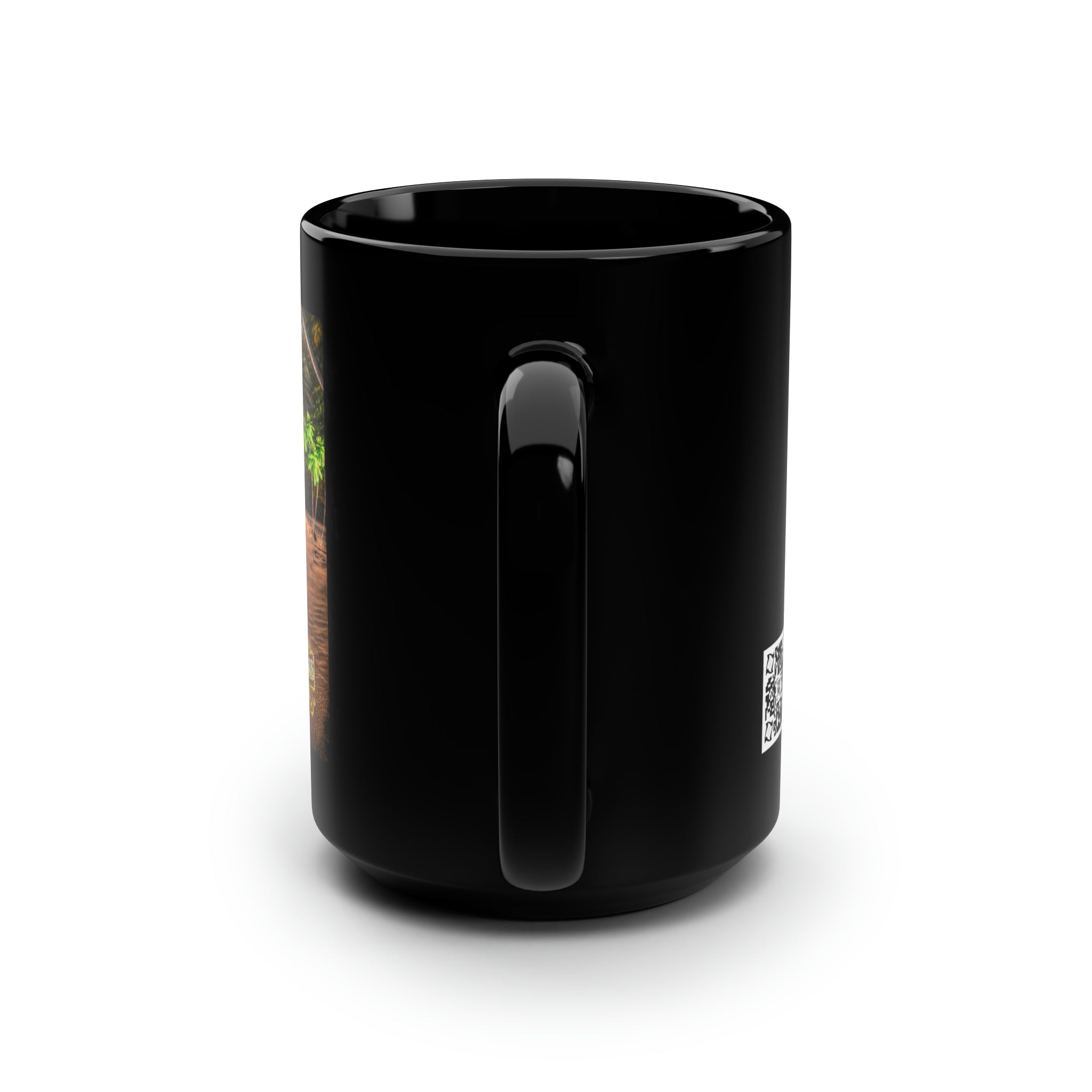 Anihowls™ ~ WOLVES ON BEACH, Black Mug, 15oz