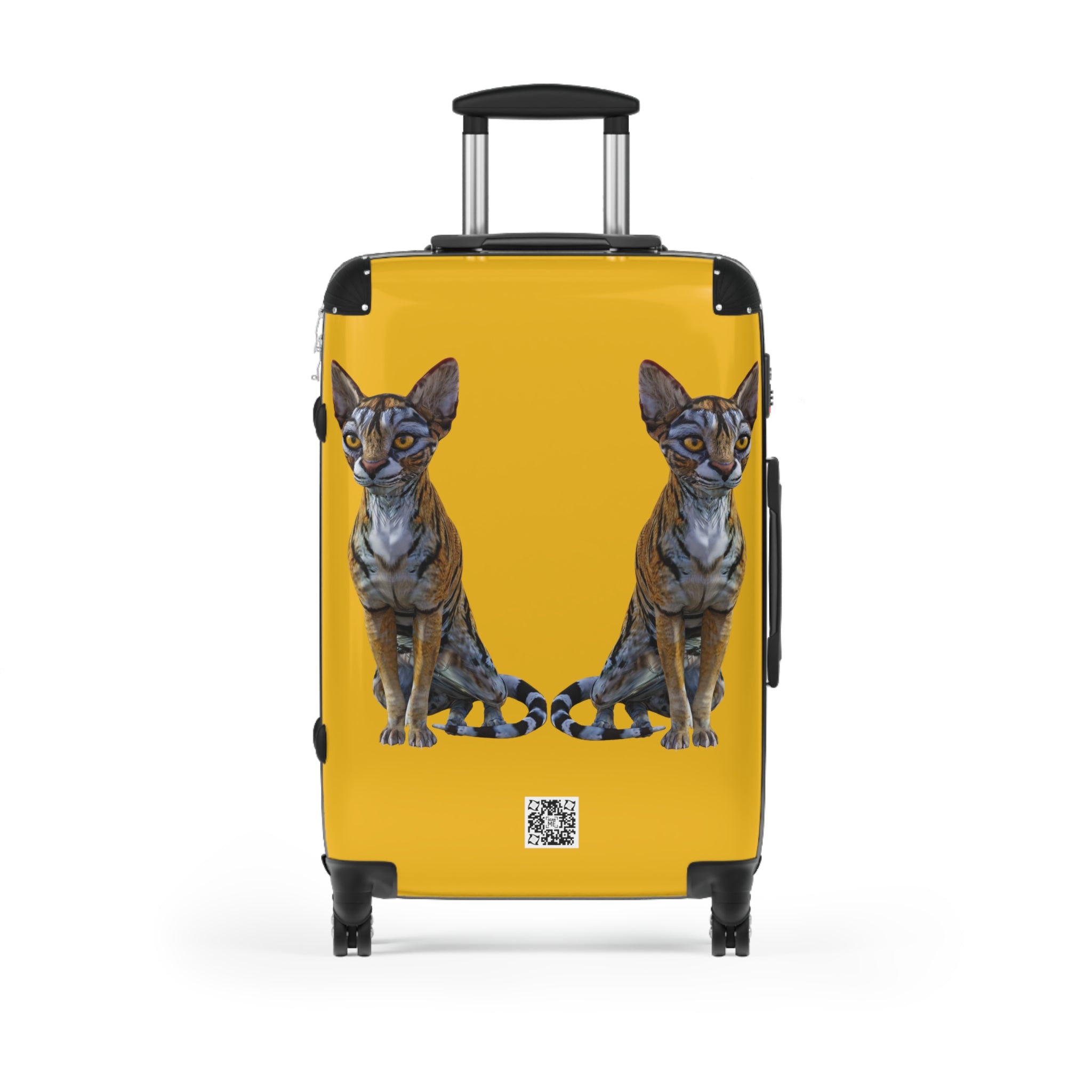 Tiger Sphynx Cats DOUBLE DUTY Gold Suitcase in 3 sizes