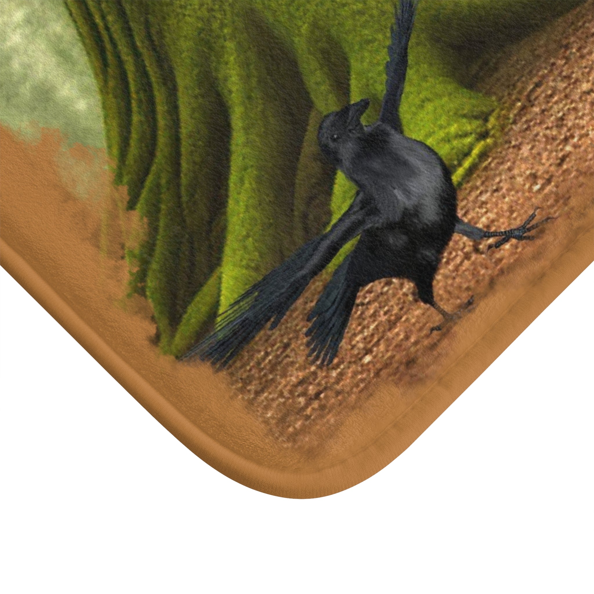 Anihowls™ ~ WOLF PUPS WITH CROWS Bath Mat