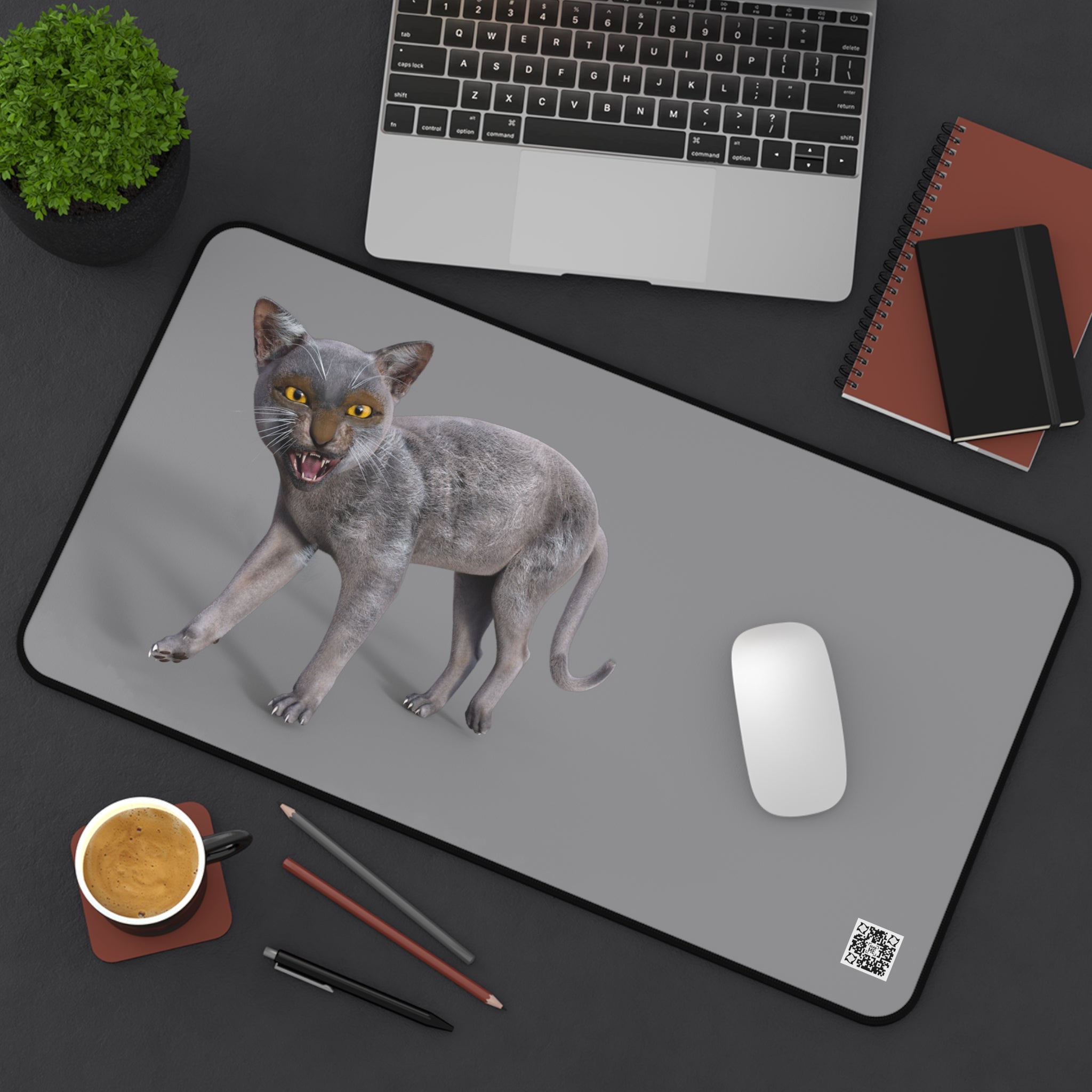 Werewolf Cat FIERCE Desk Mat