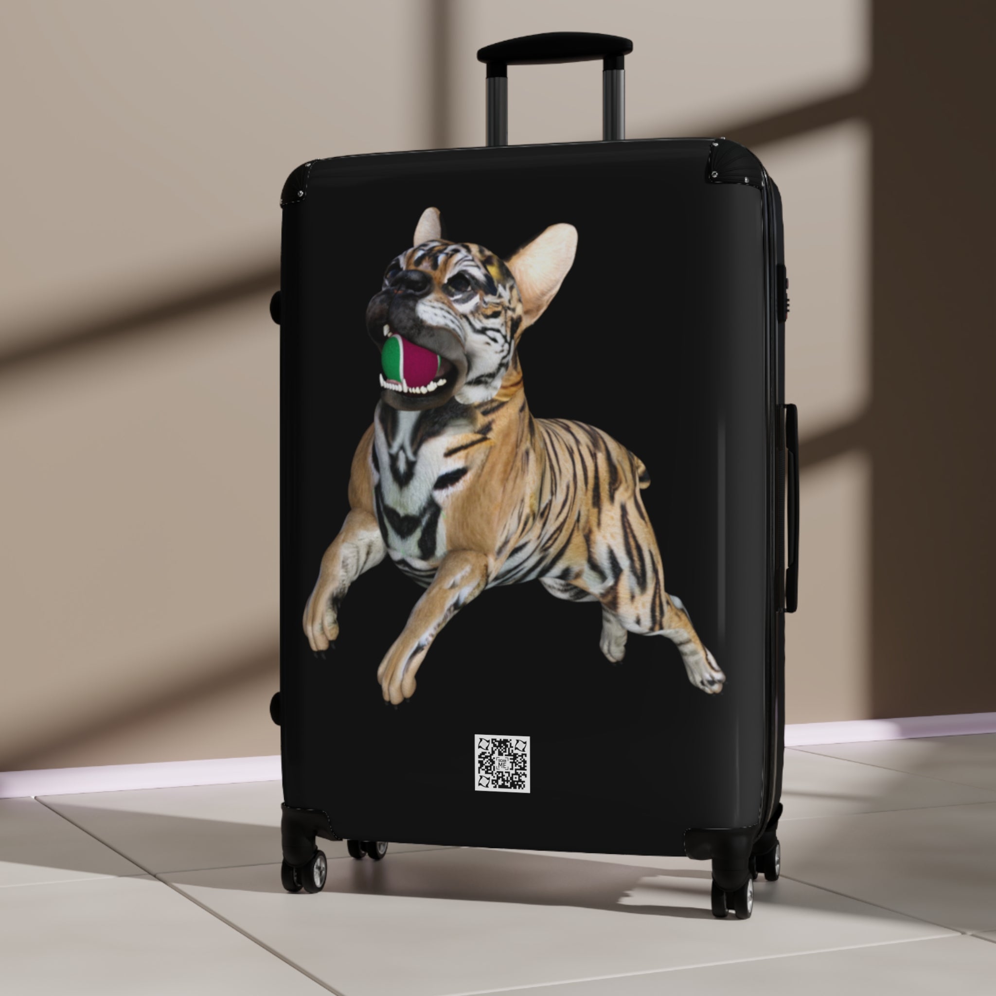 Tiger Frenchie (French Bulldog) TENNIS BALL ~ Suitcase *LIMITED EDITION