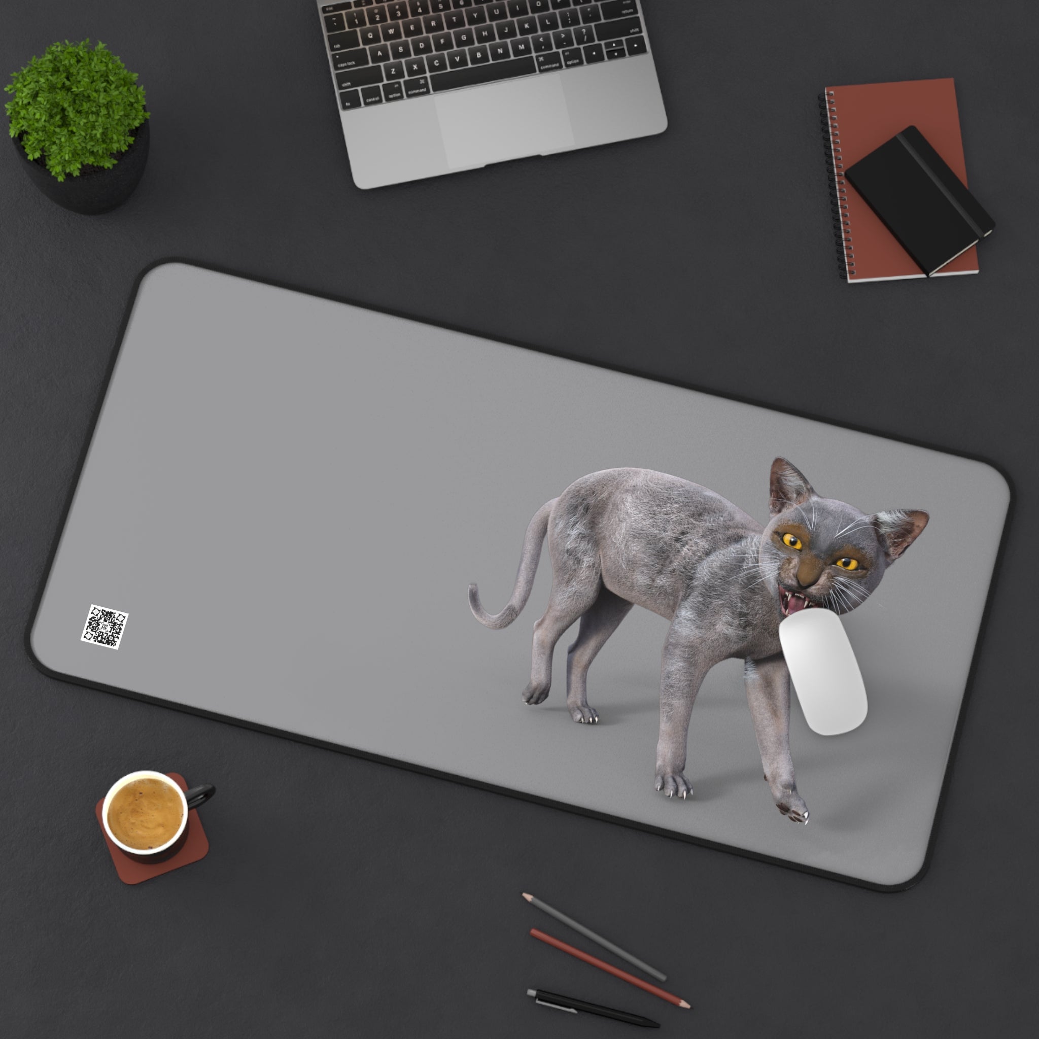 Werewolf Cat FIERCE Desk Mat