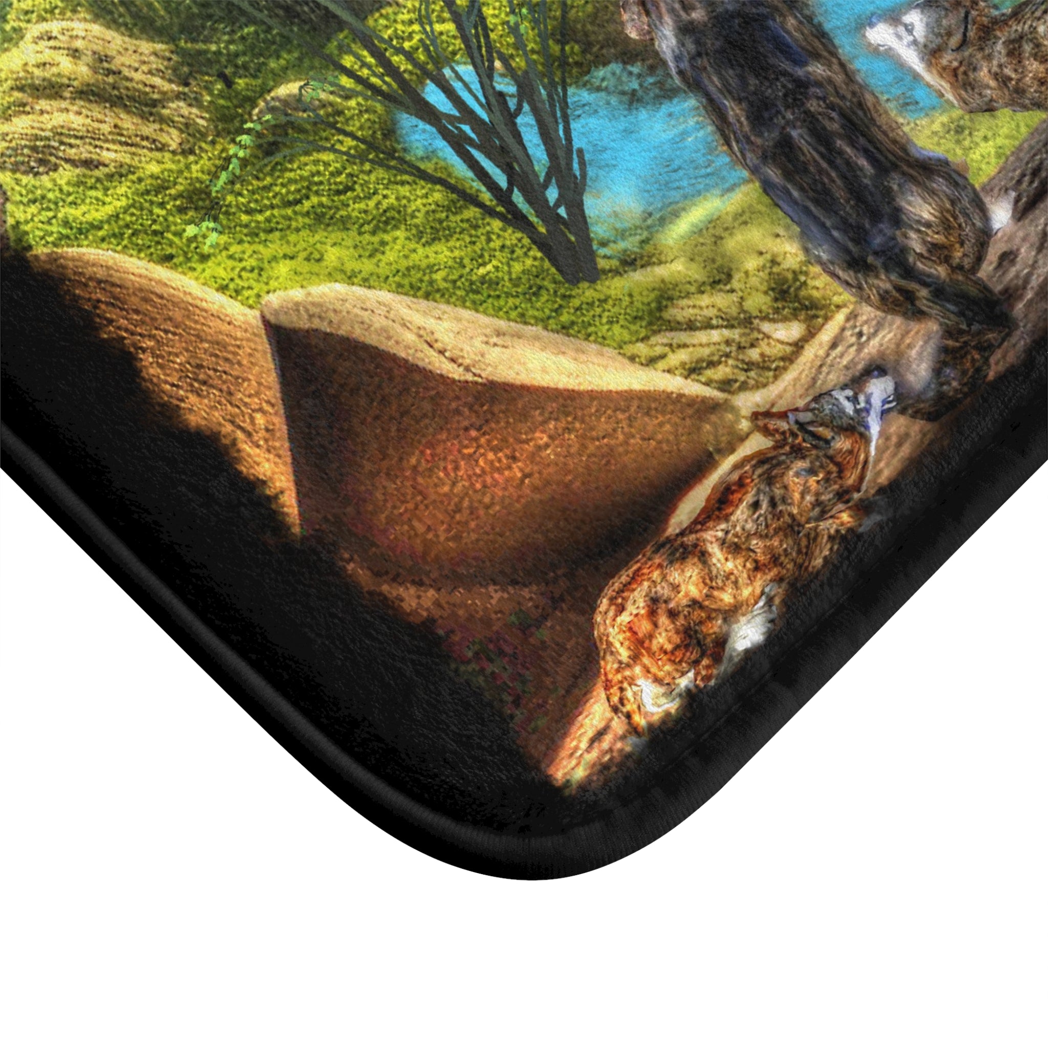 Anihowls™ Wolves ~ CAVE OVERLOOK 01 Bath Mat