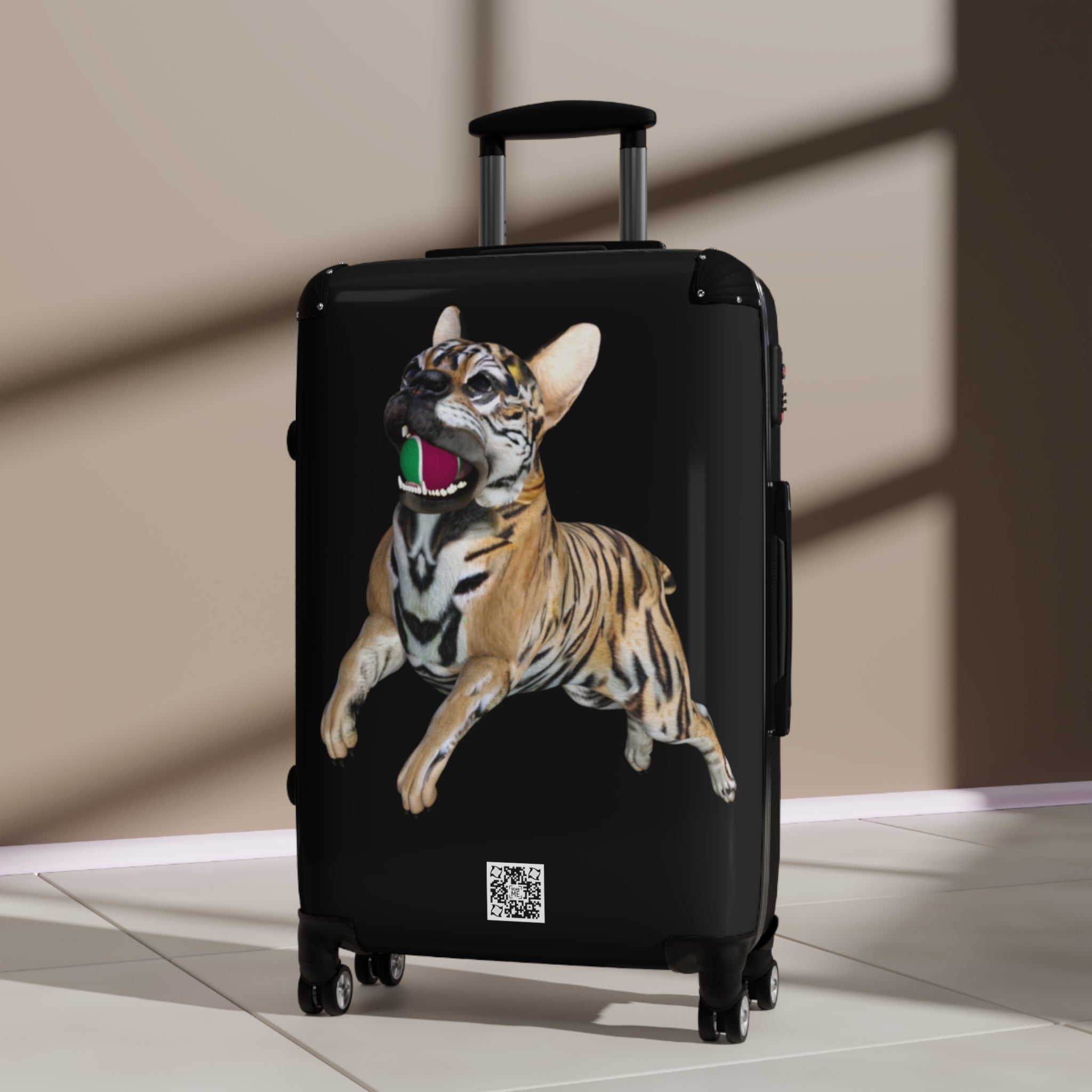 Tiger Frenchie (French Bulldog) TENNIS BALL ~ Suitcase *LIMITED EDITION