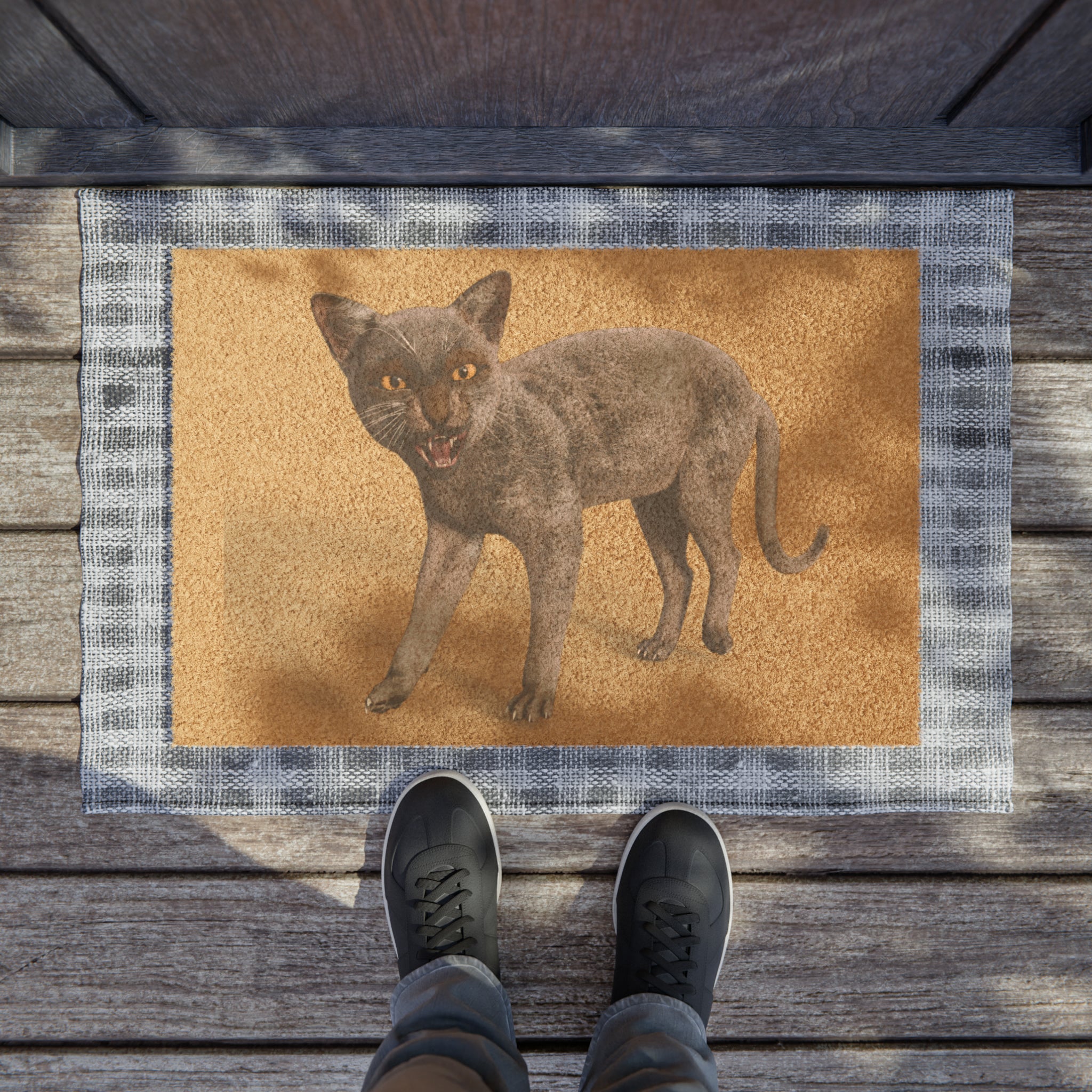 Werewolf Cat FIERCE Doormat