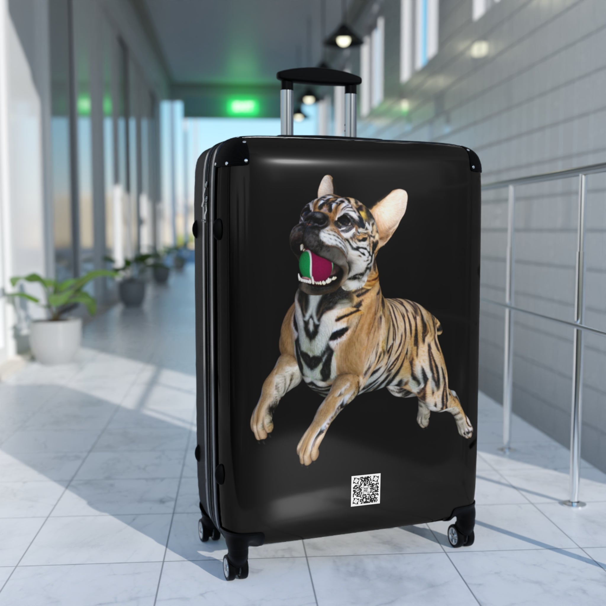 Tiger Frenchie (French Bulldog) TENNIS BALL ~ Suitcase *LIMITED EDITION