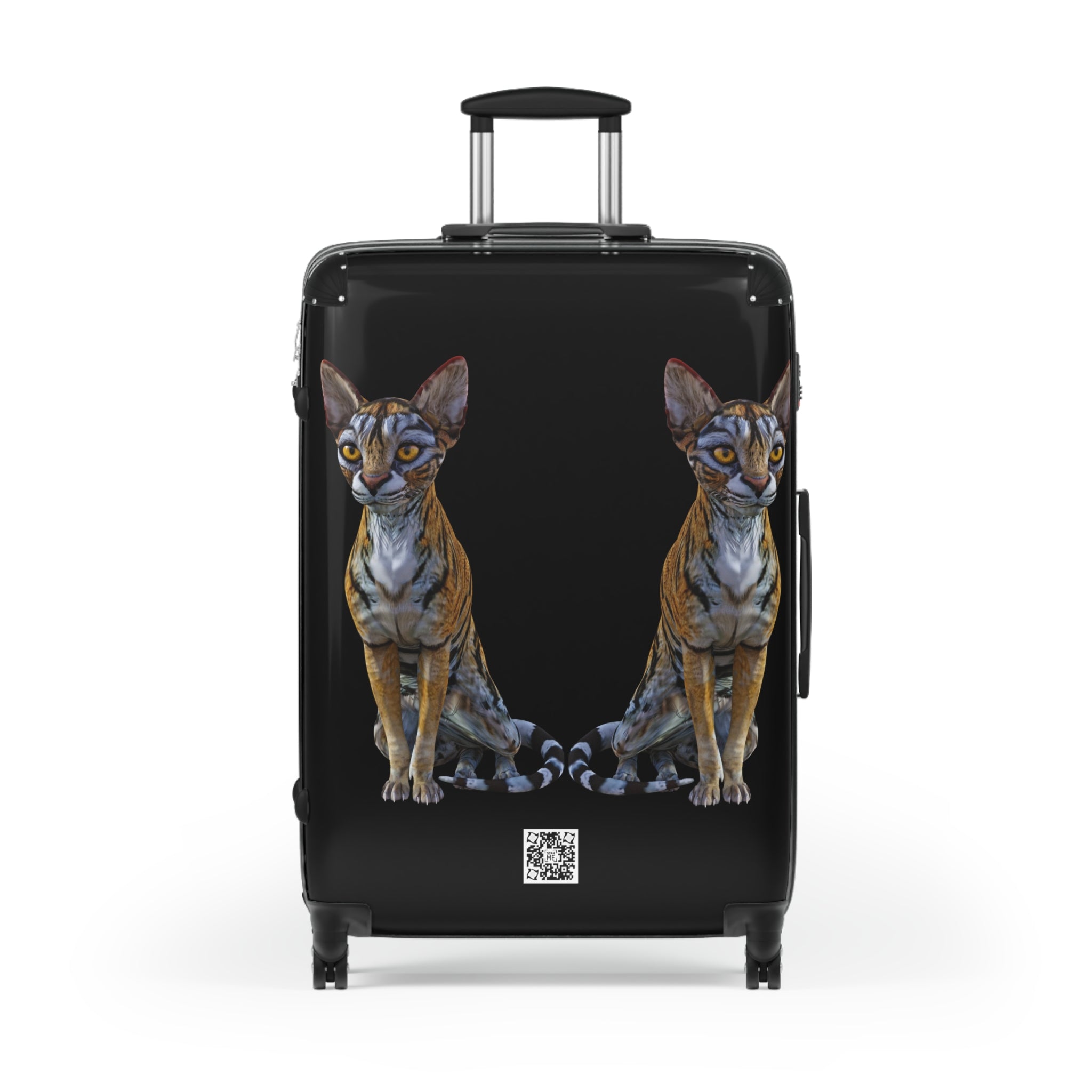 Tiger Sphynx Cats DOUBLE DUTY Black Suitcase in 3 sizes