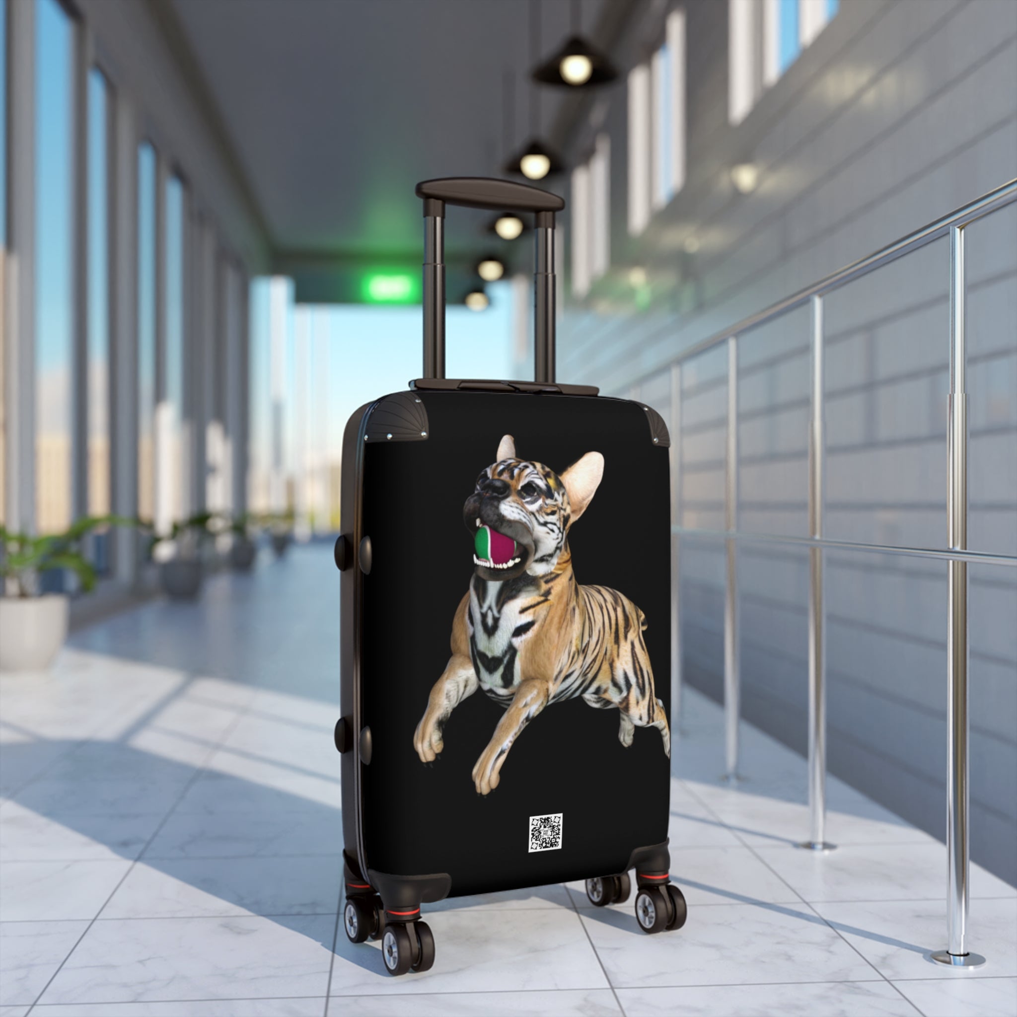 Tiger Frenchie (French Bulldog) TENNIS BALL ~ Suitcase *LIMITED EDITION