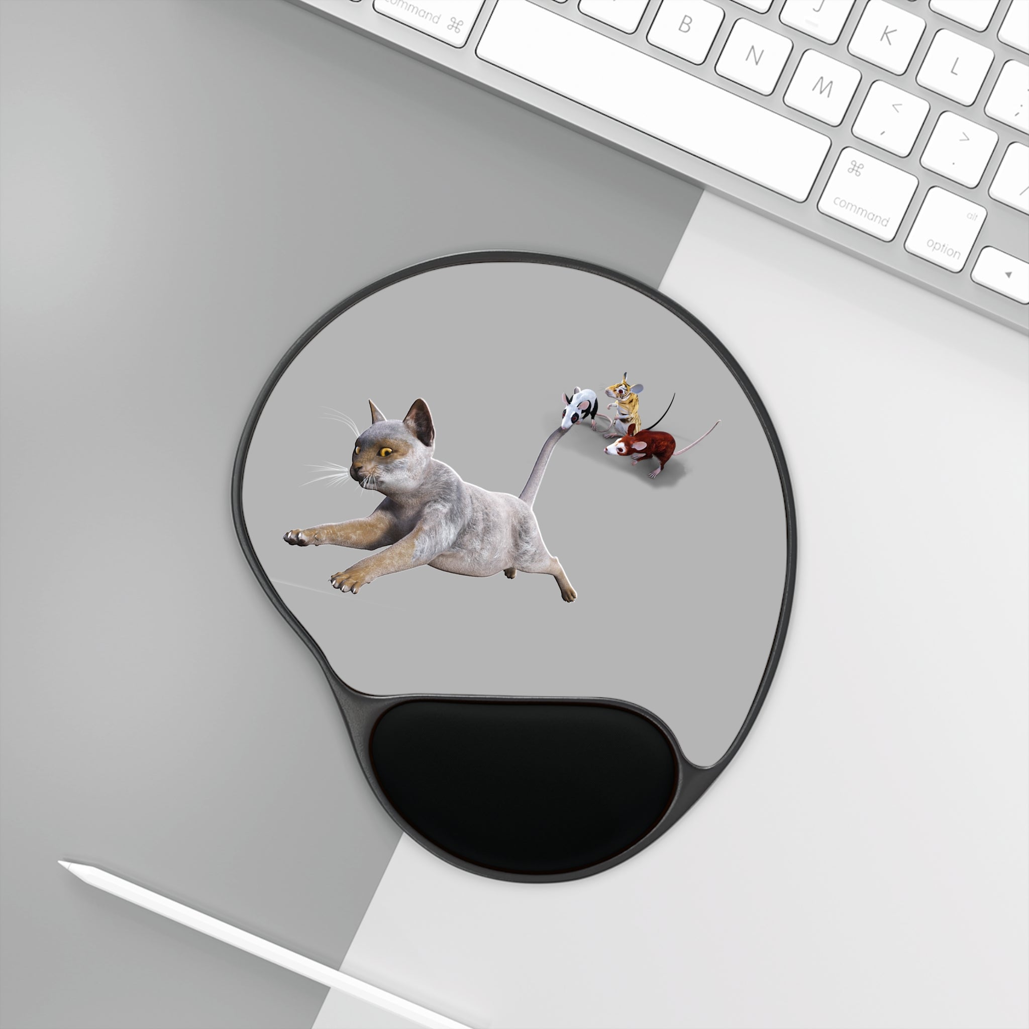 Werewolf Cat 3 MICE ~ Mouse Pad With Wrist Rest