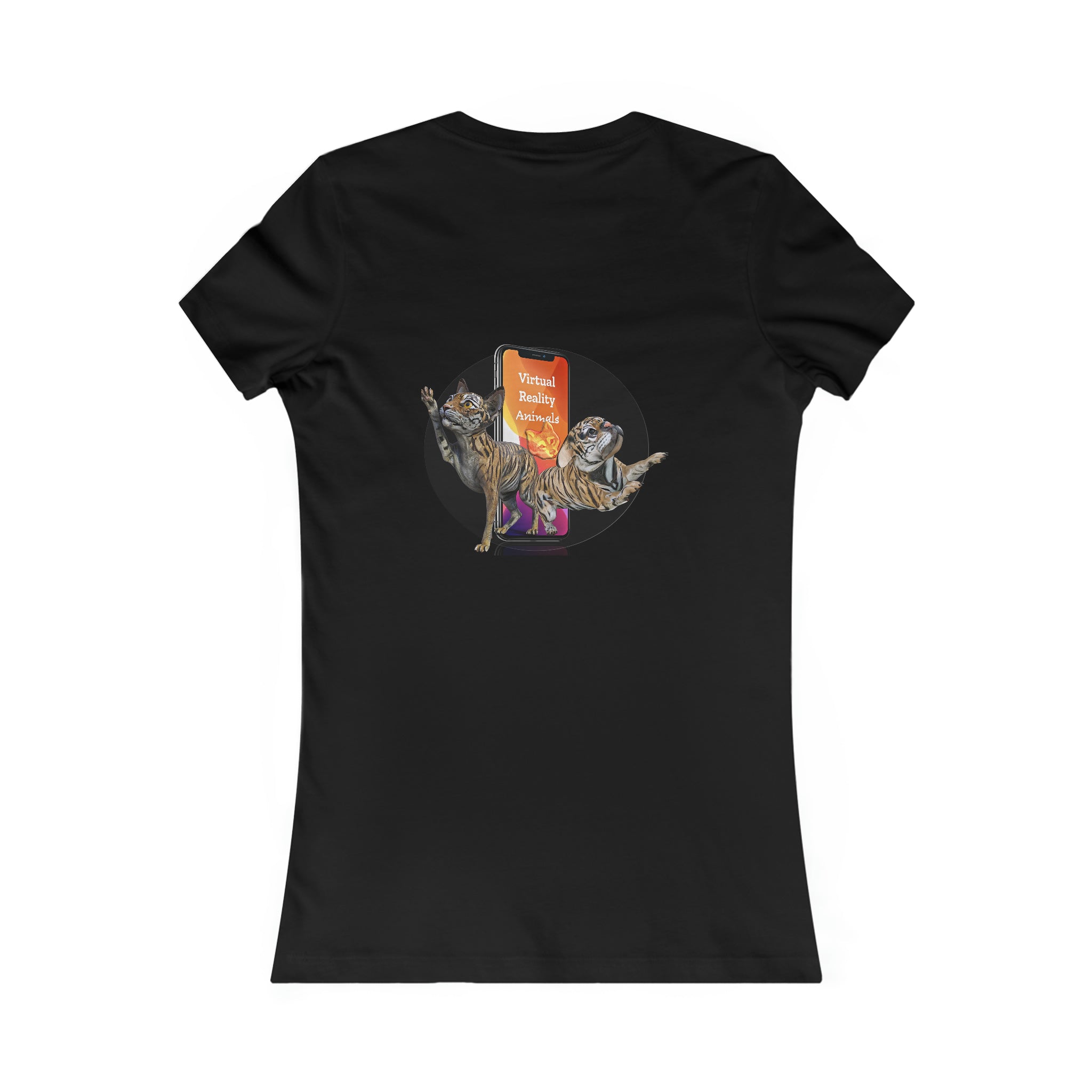 Tiger Frenchie (French Bulldog) PAWSHAKE ~ Women's Tee, slim fit - black or white