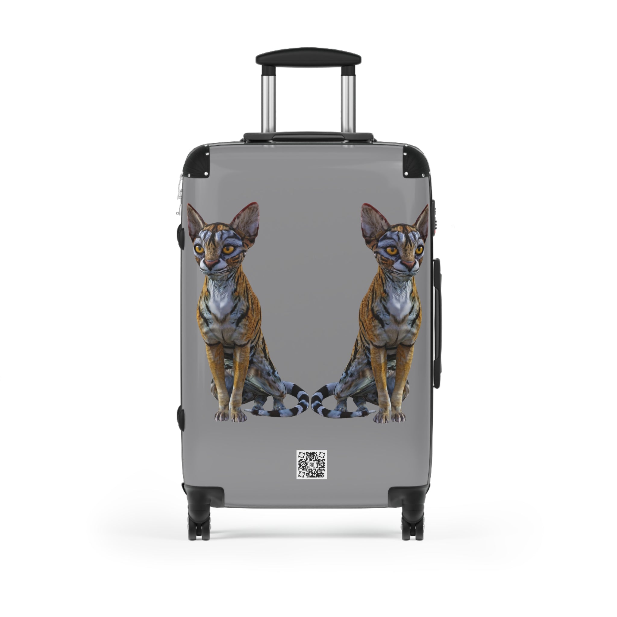 Tiger Sphynx Cats DOUBLE DUTY ~ GREY Suitcase, 3 sizes