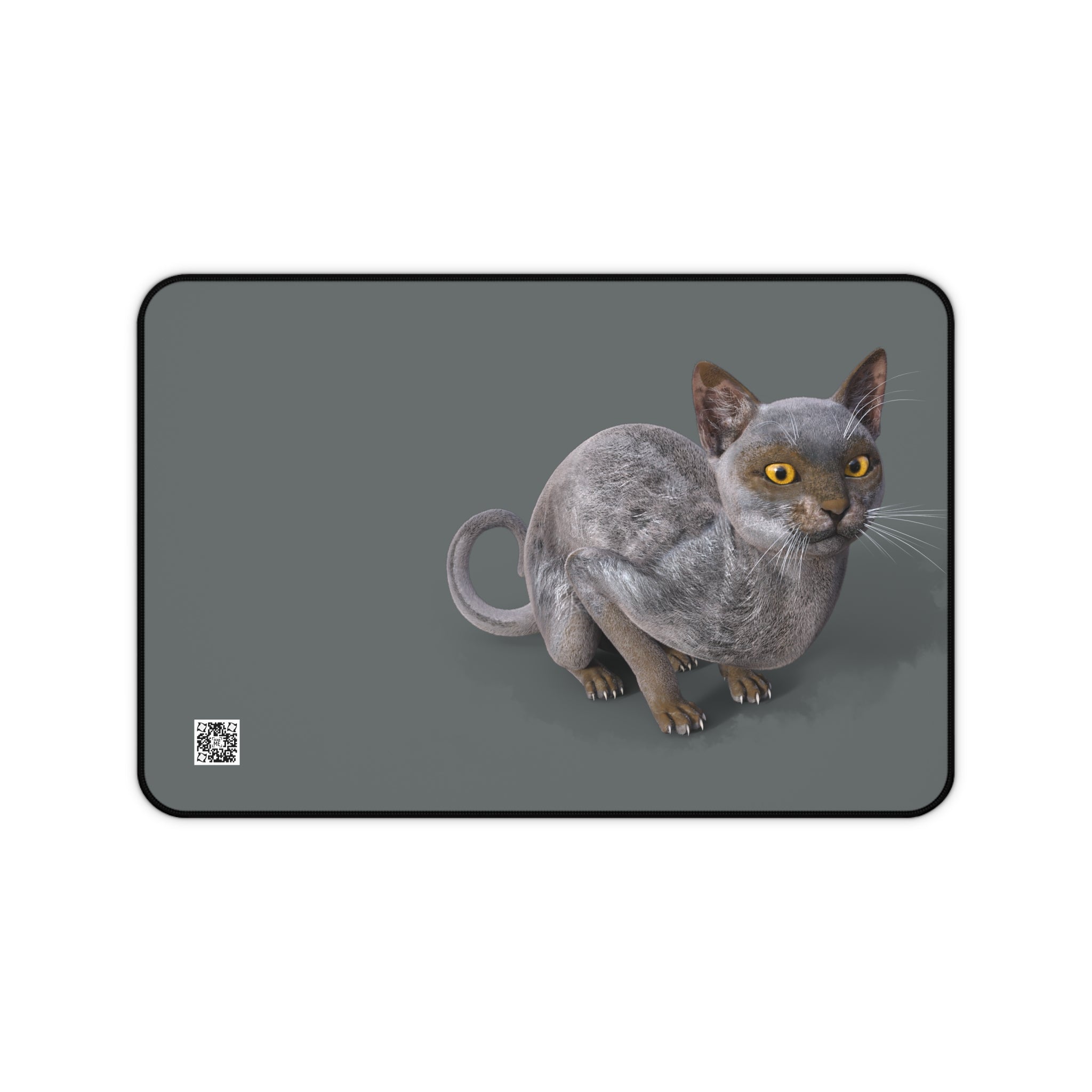 Werewolf Cat LOOKING AT YOU Desk Mat