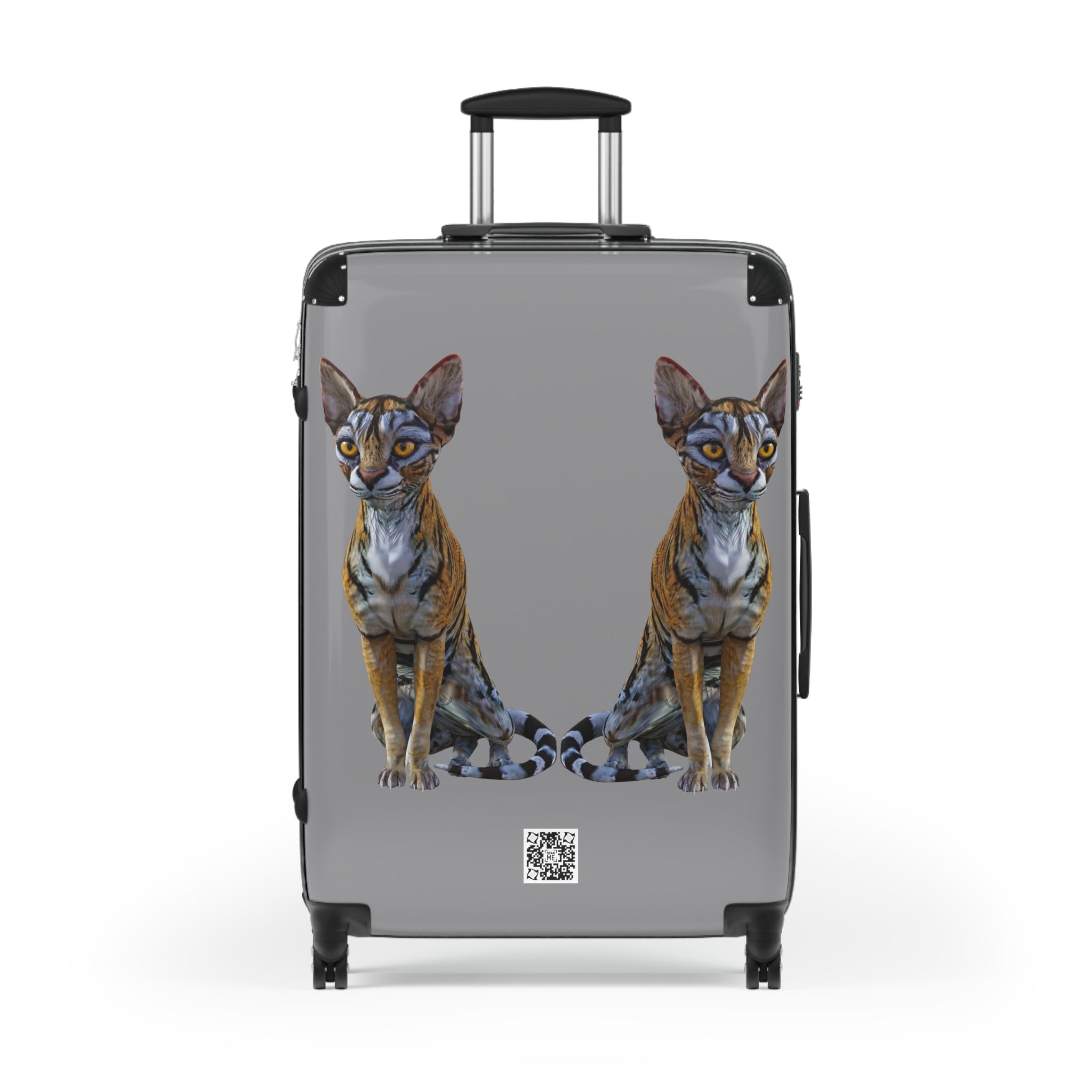 Tiger Sphynx Cats DOUBLE DUTY ~ GREY Suitcase, 3 sizes