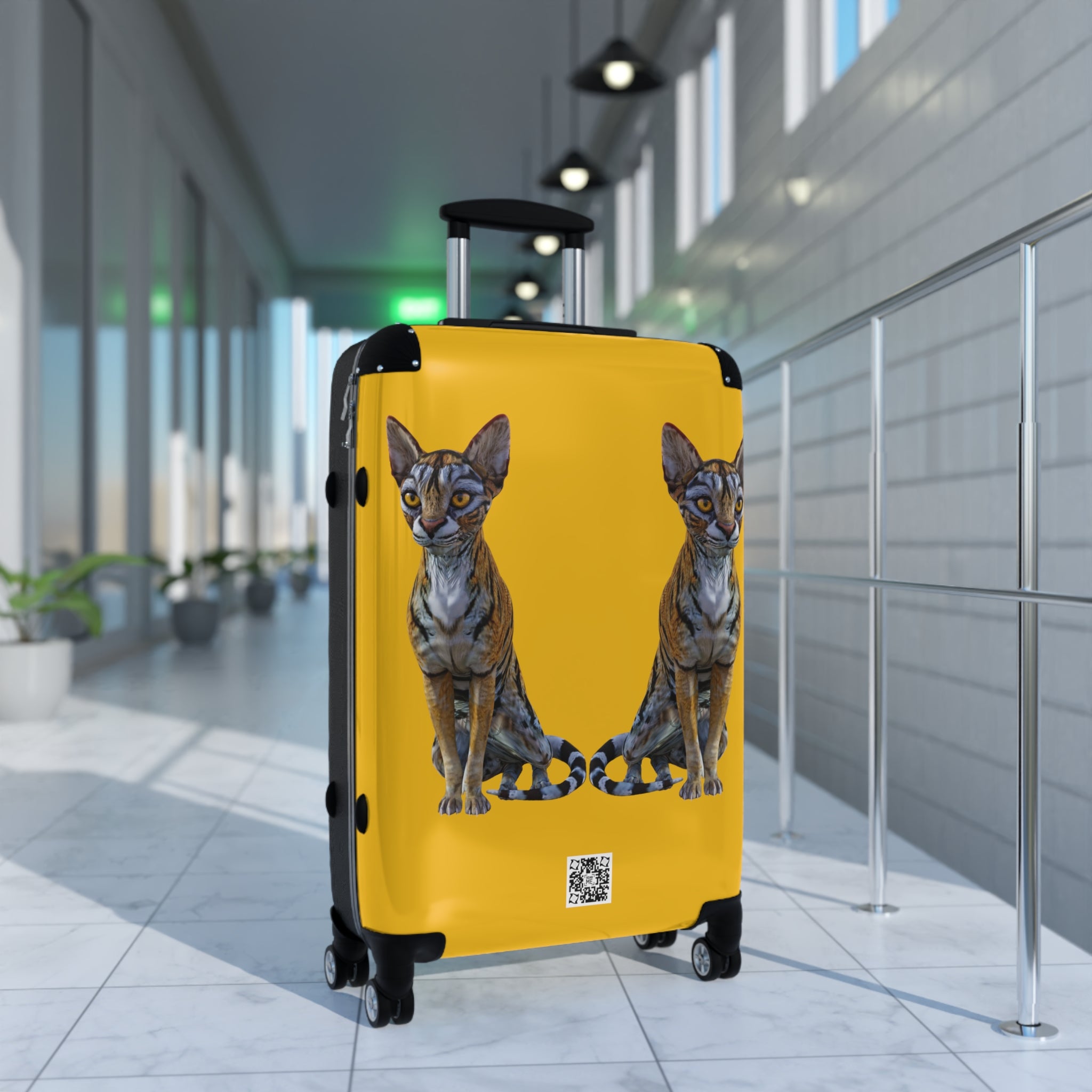 Tiger Sphynx Cats DOUBLE DUTY Gold Suitcase in 3 sizes