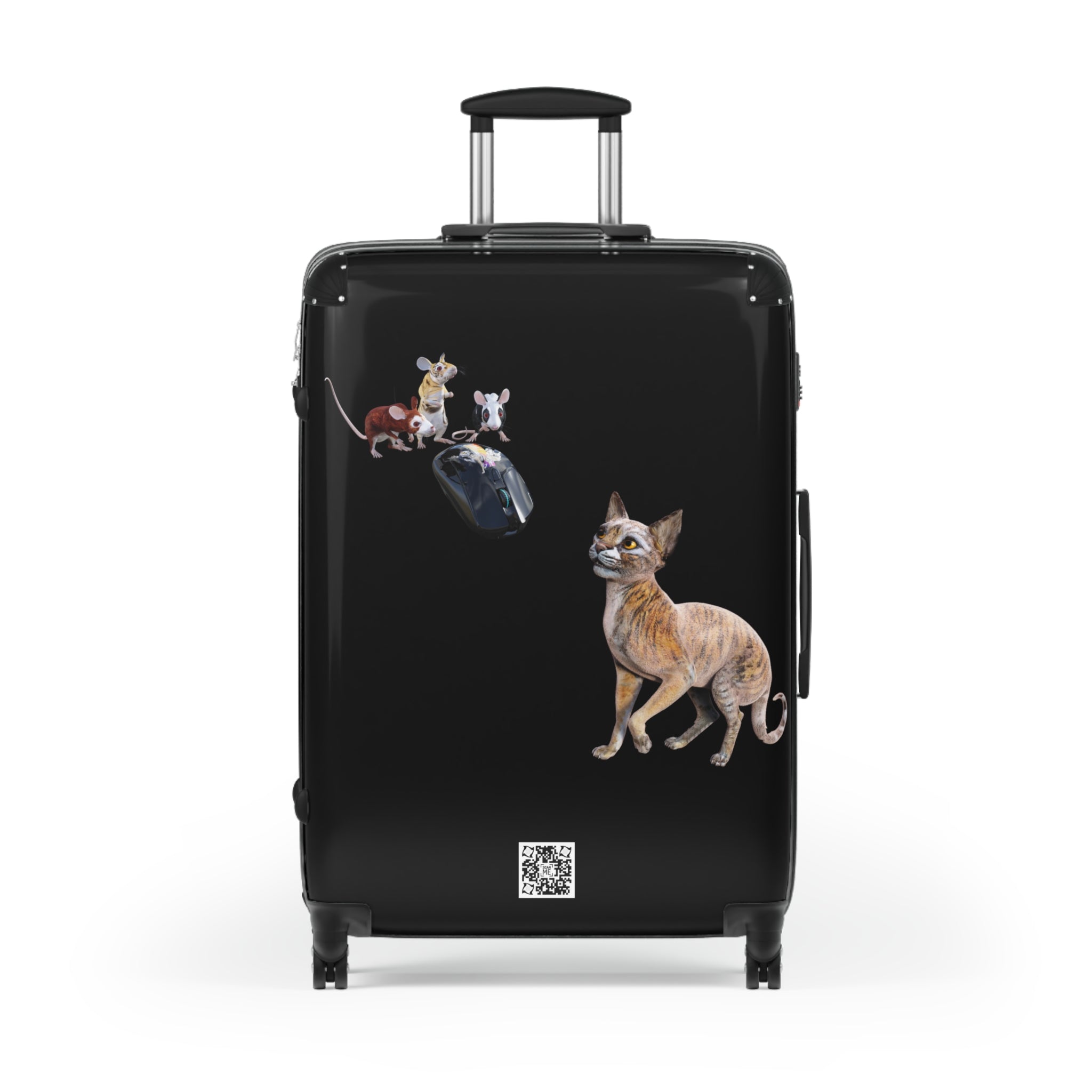 Tiger Sphynx Cat 3 MICE~ Suitcase in 3 sizes