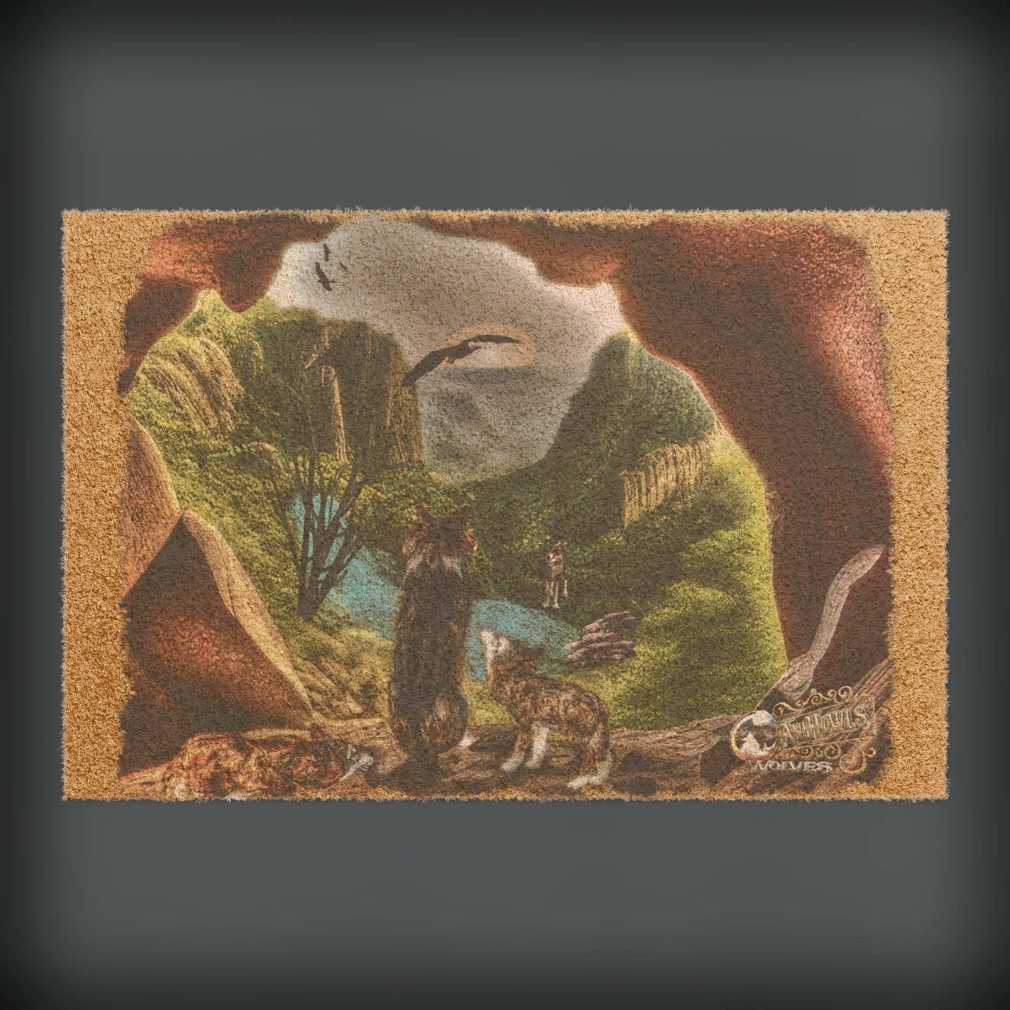 Anihowls™ Wolves ~ Cave Overlook Doormat