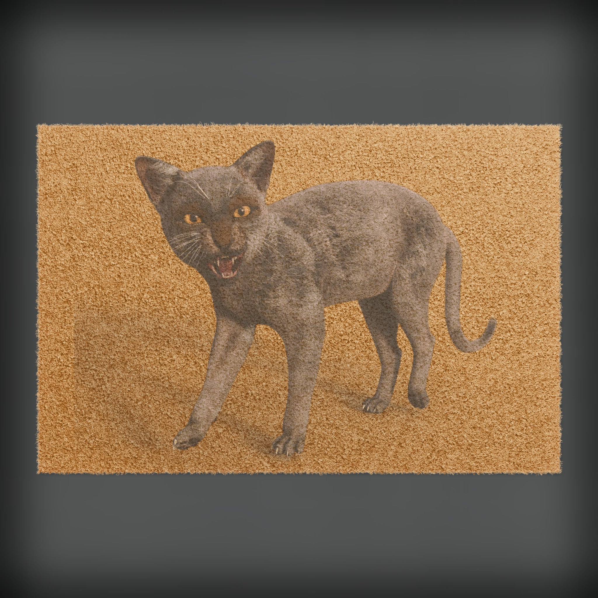 Werewolf Cat FIERCE Doormat