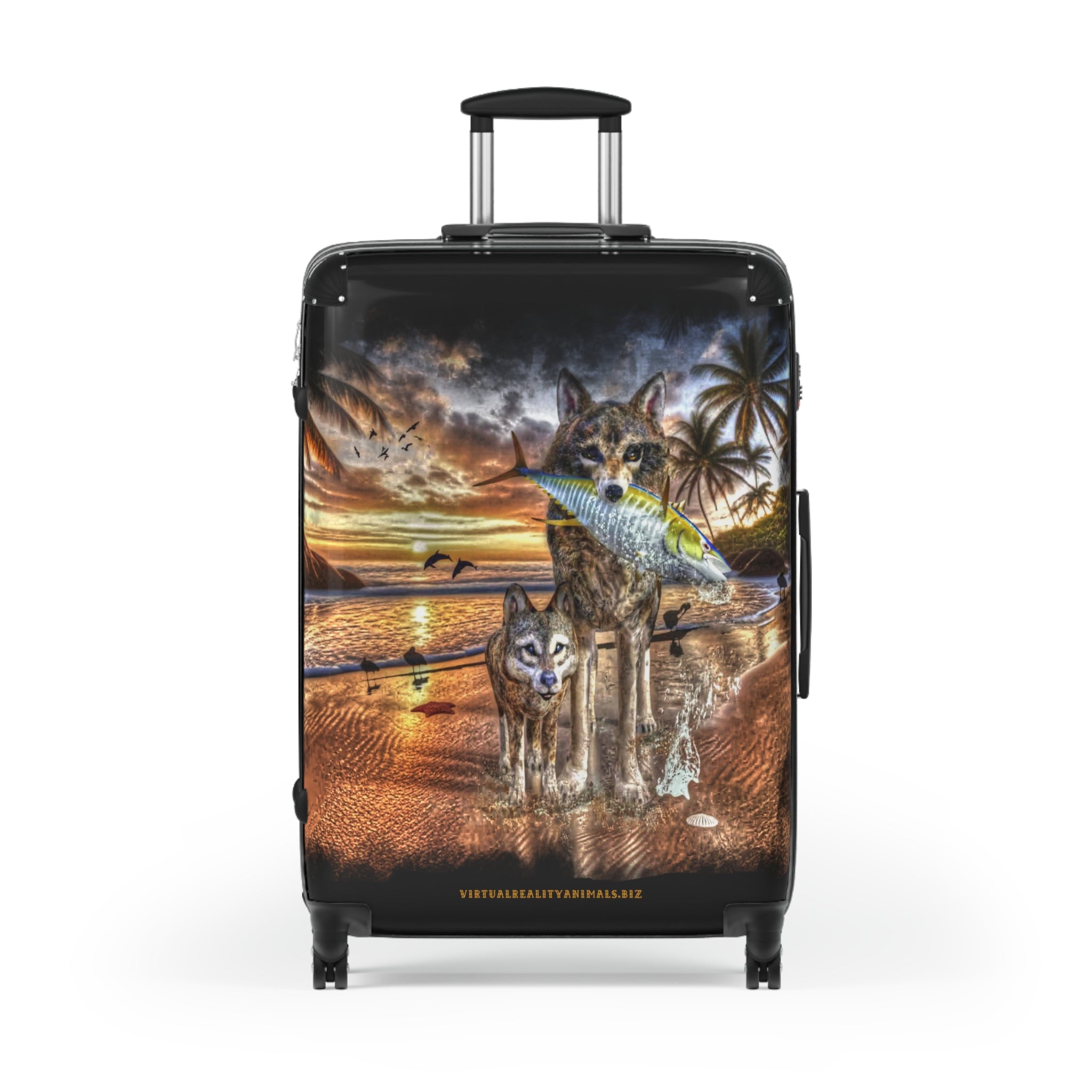 Anihowls™ Wolves on the Beach Suitcase in 3 sizes