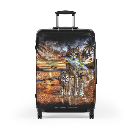 Anihowls™ Wolves on the Beach Suitcase in 3 sizes