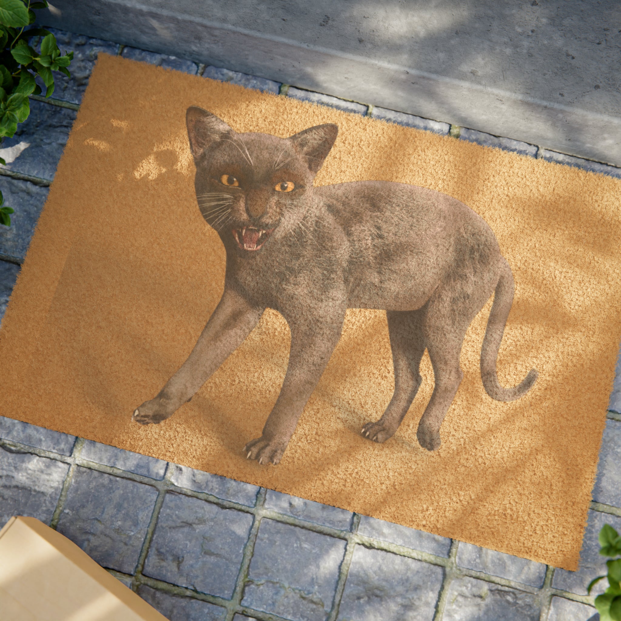 Werewolf Cat FIERCE Doormat