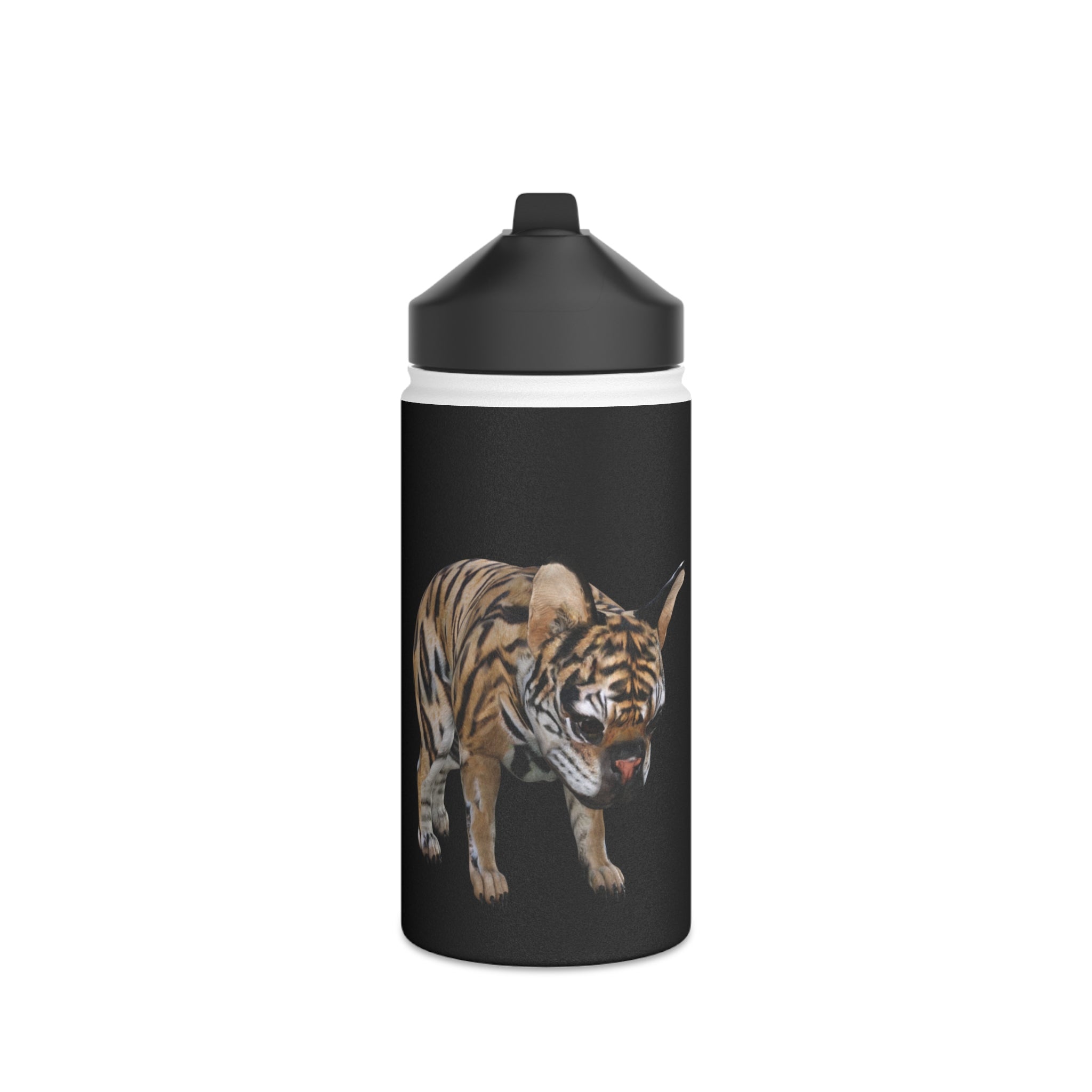Tiger Frenchie (French Bulldog) ~ NAUGHTY Stainless Steel Water Bottle
