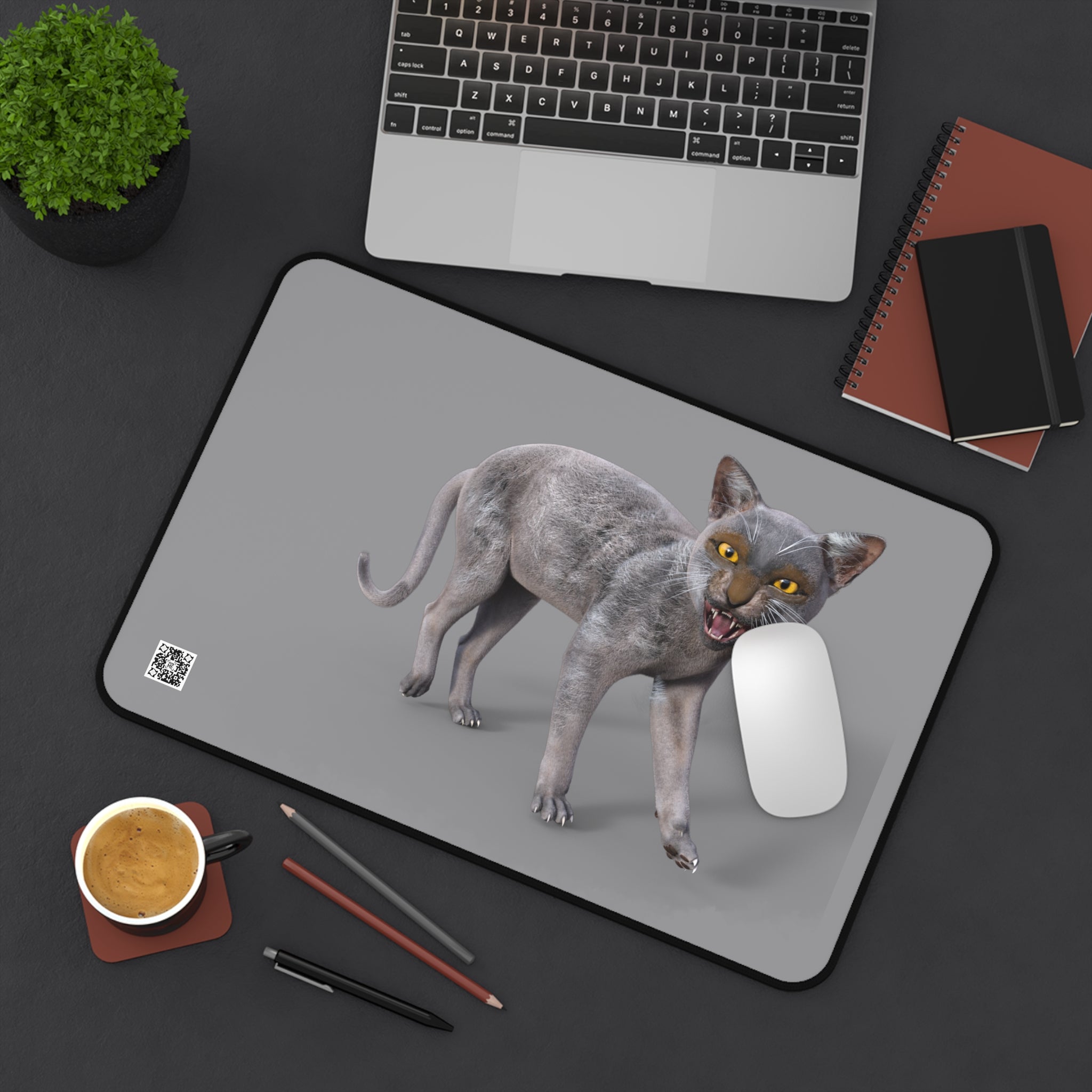 Werewolf Cat FIERCE Desk Mat