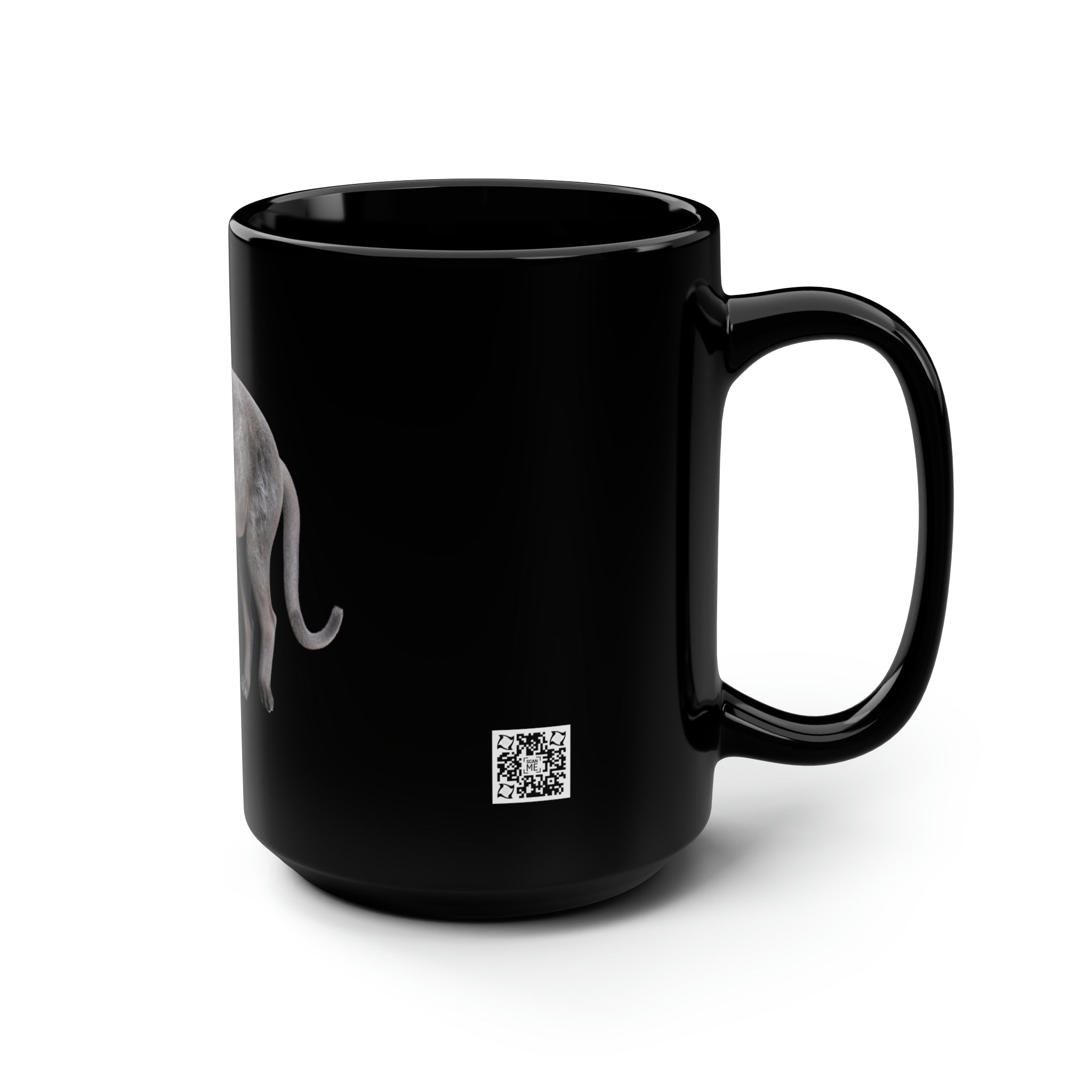 Werewolf Cat FIERCE Black Mug, 15oz