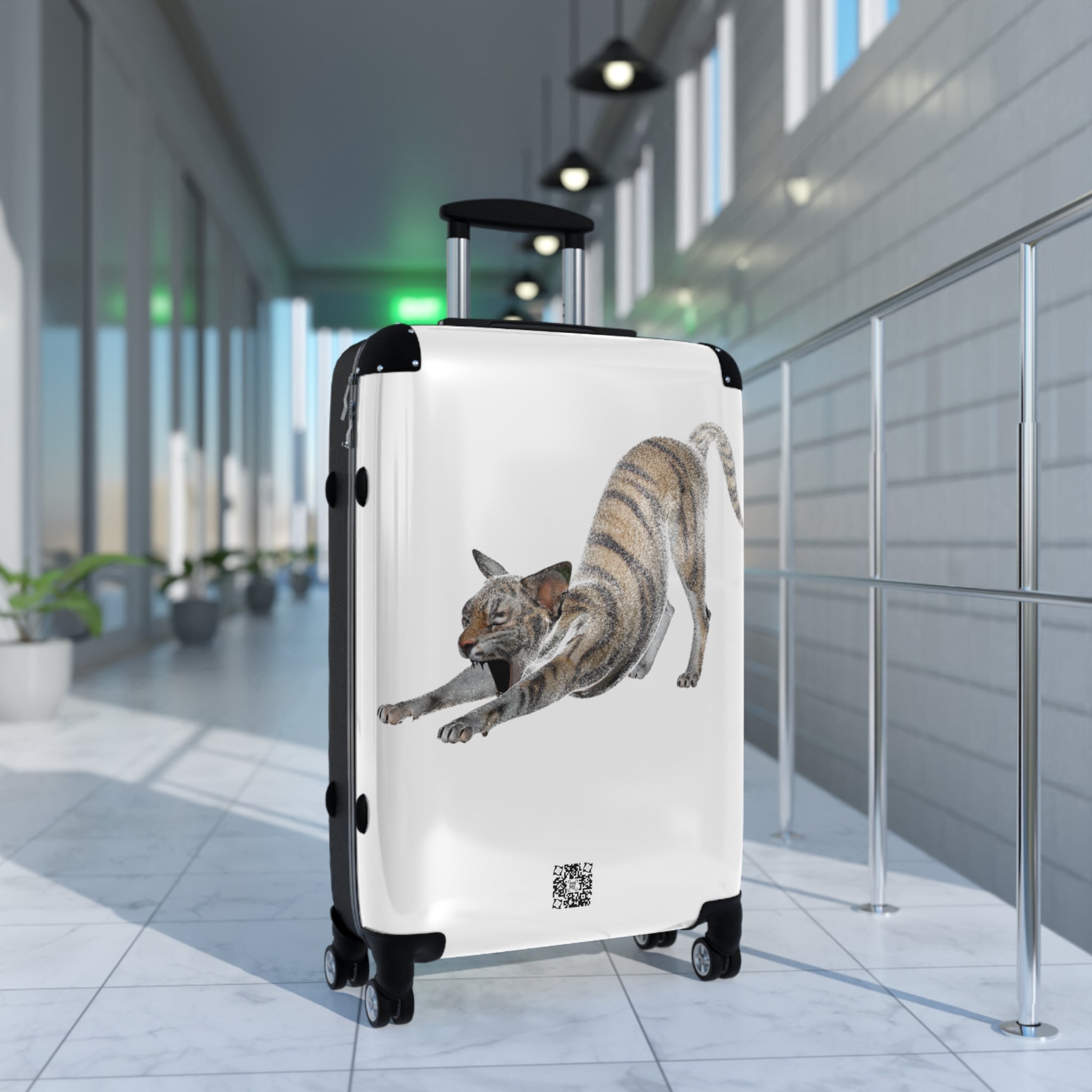 Tiger Sphynx Cat STRETCHING Suitcase in 3 sizes *Limited Edition