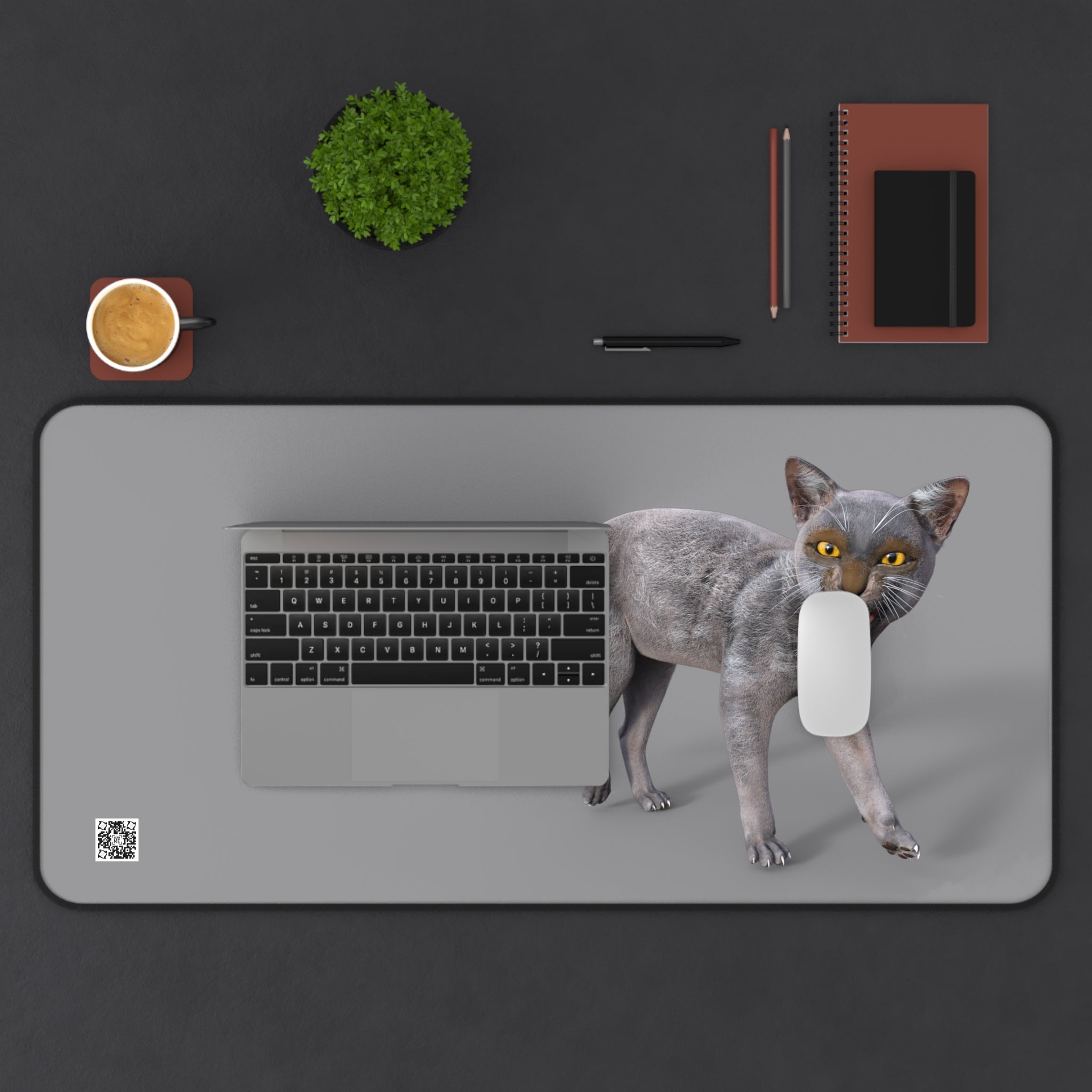 Werewolf Cat FIERCE Desk Mat