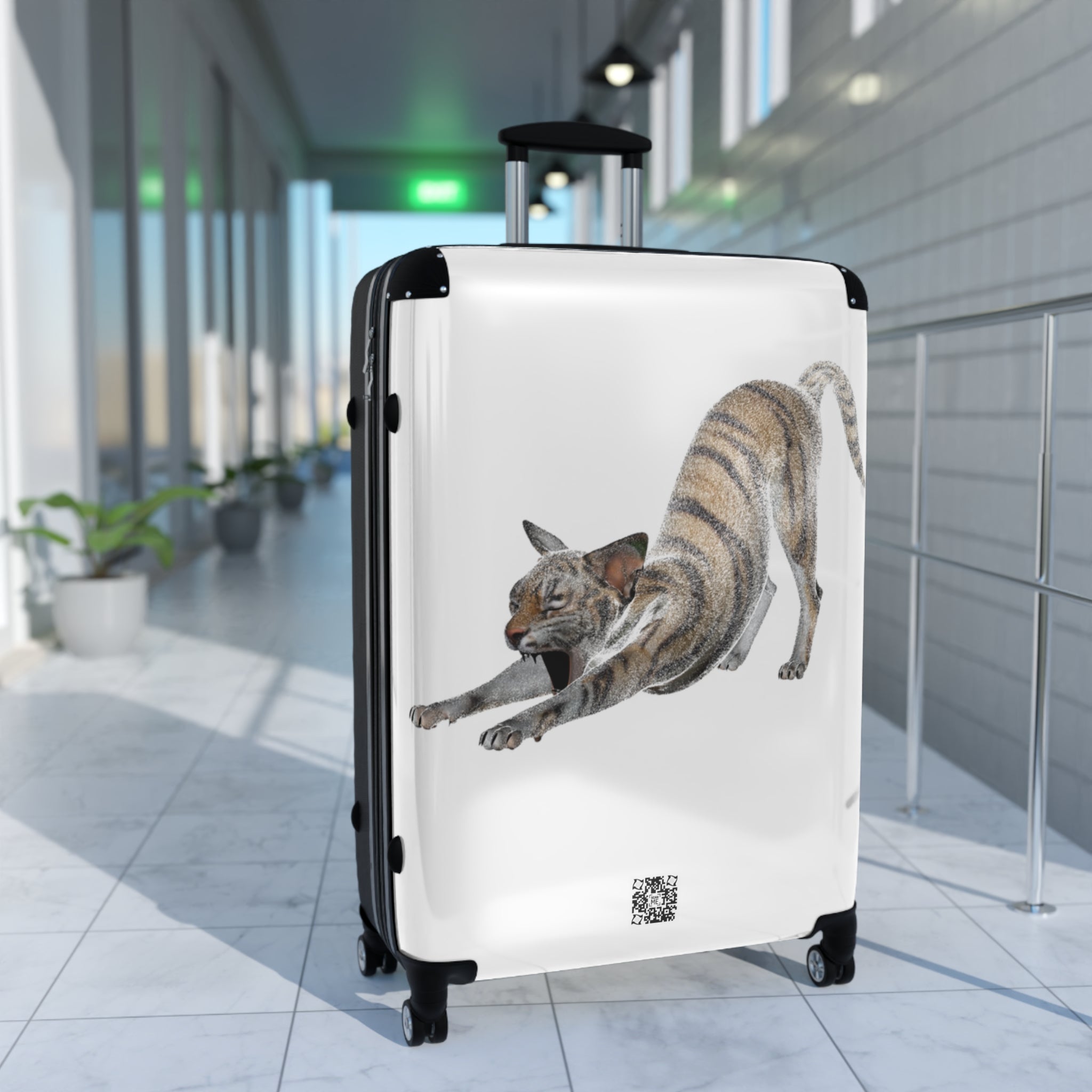 Tiger Sphynx Cat STRETCHING Suitcase in 3 sizes *Limited Edition
