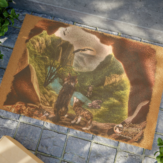 Anihowls™ Wolves ~ Cave Overlook Doormat