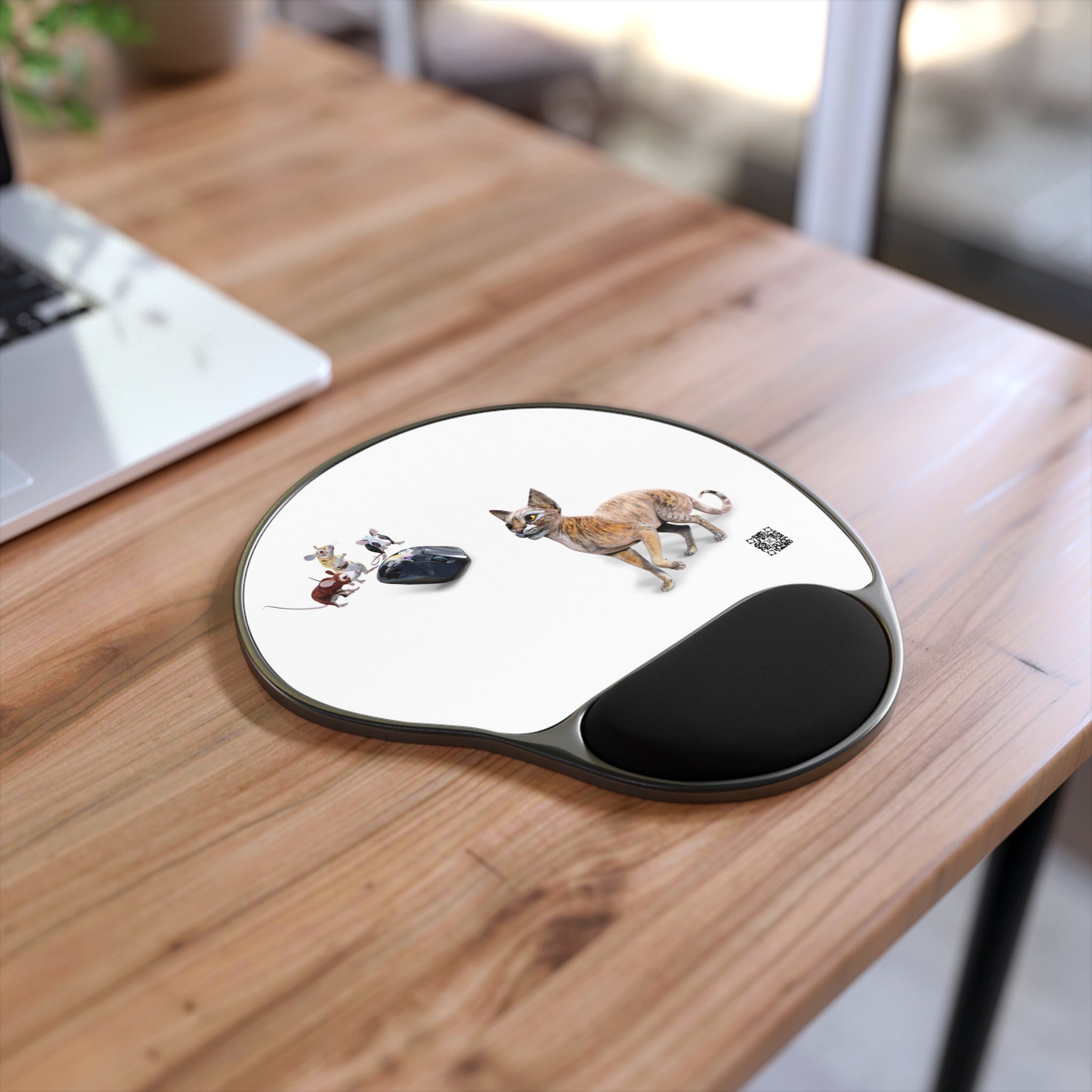 Tiger Sphynx Cat 3 MICE ~ Mouse Pad With Wrist Rest