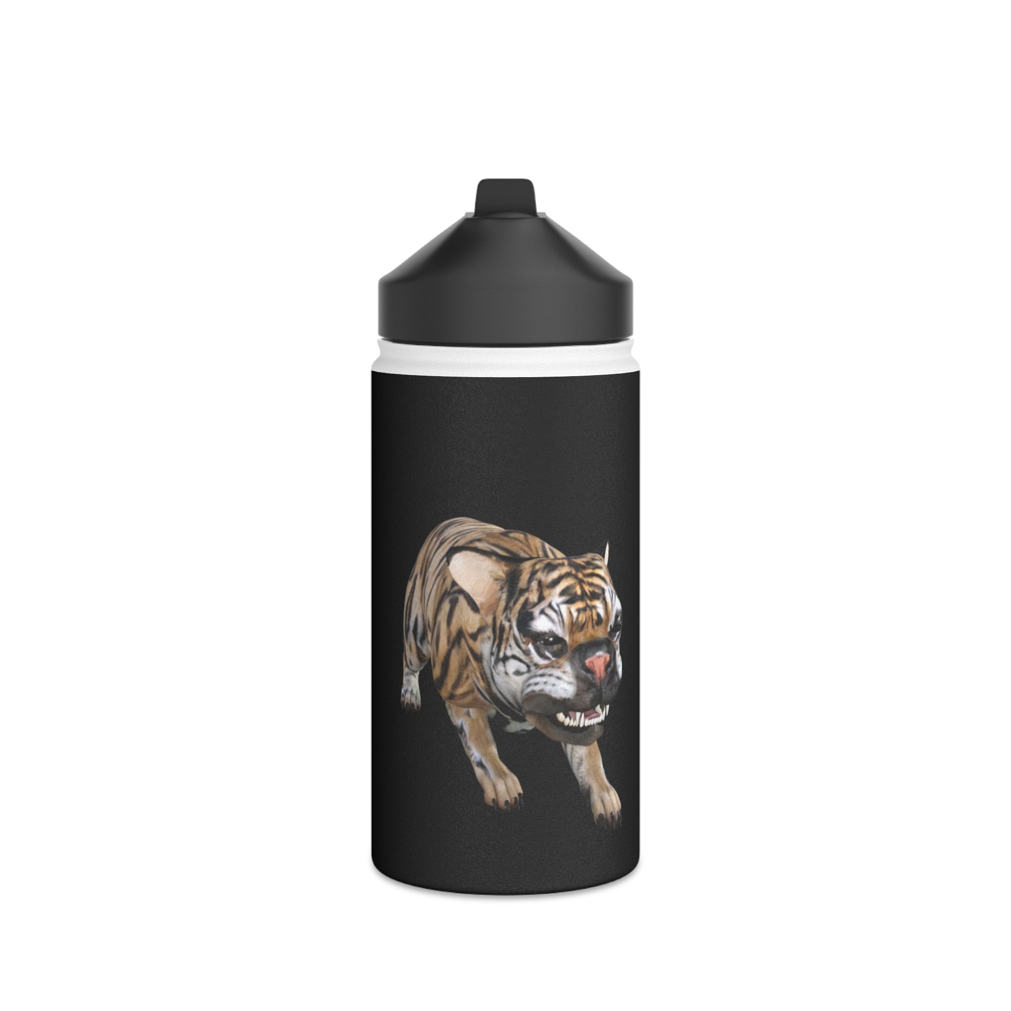 Tiger Frenchie (French Bulldog) ~ FIERCE Stainless Steel Water Bottle