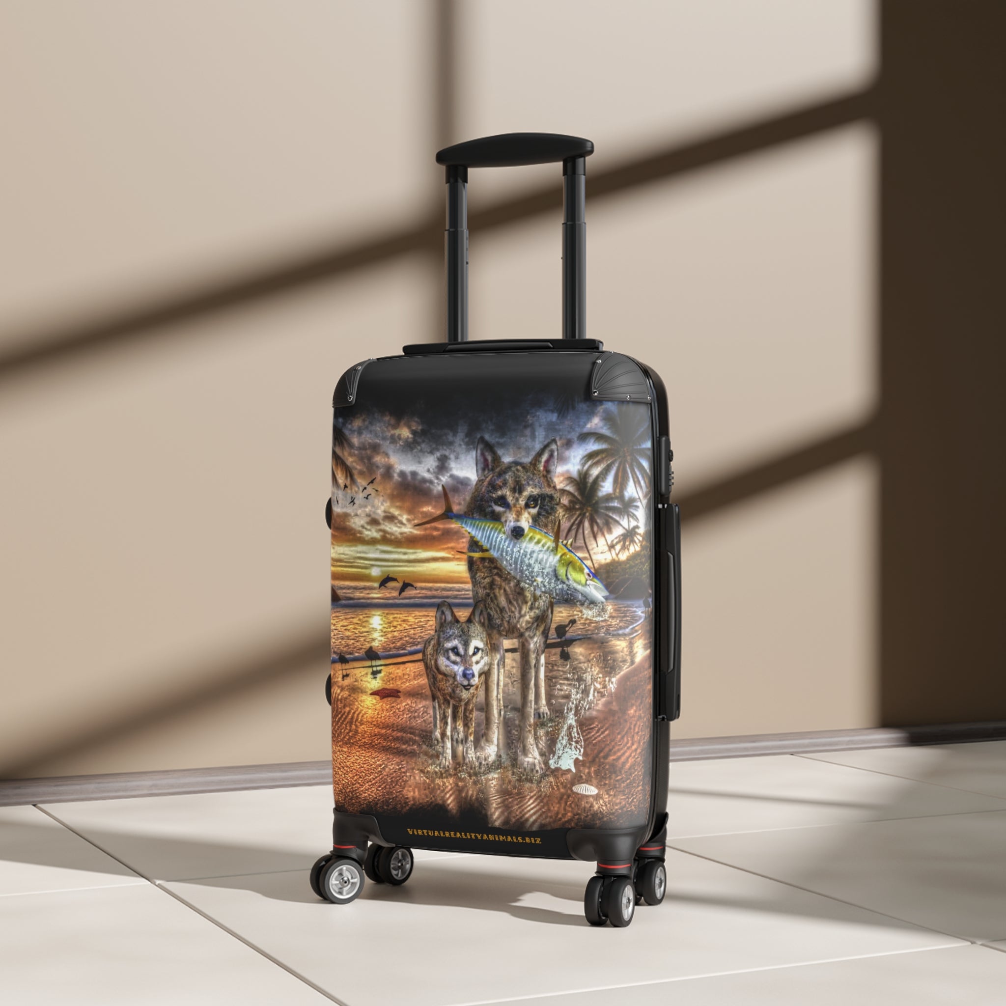 Anihowls™ Wolves on the Beach Suitcase in 3 sizes