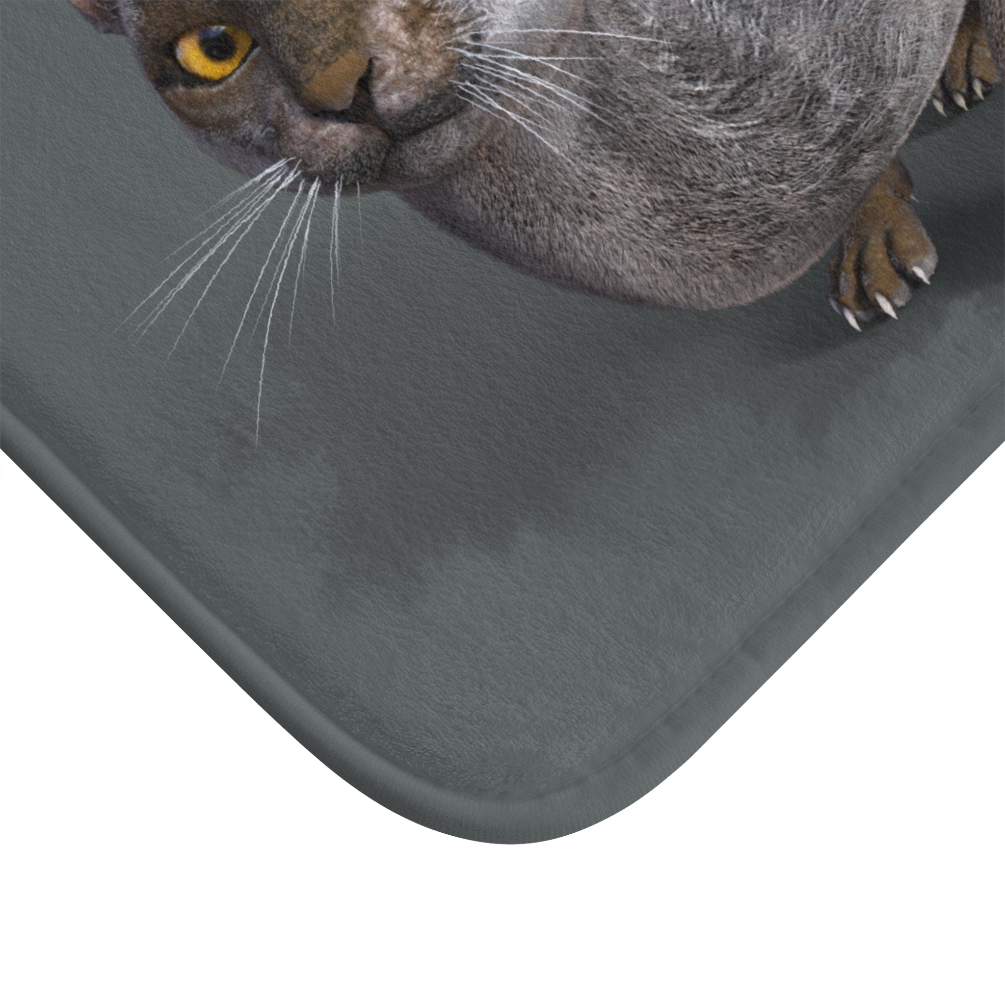 Werewolf Cat LOOKING AT YOU Bath Mat