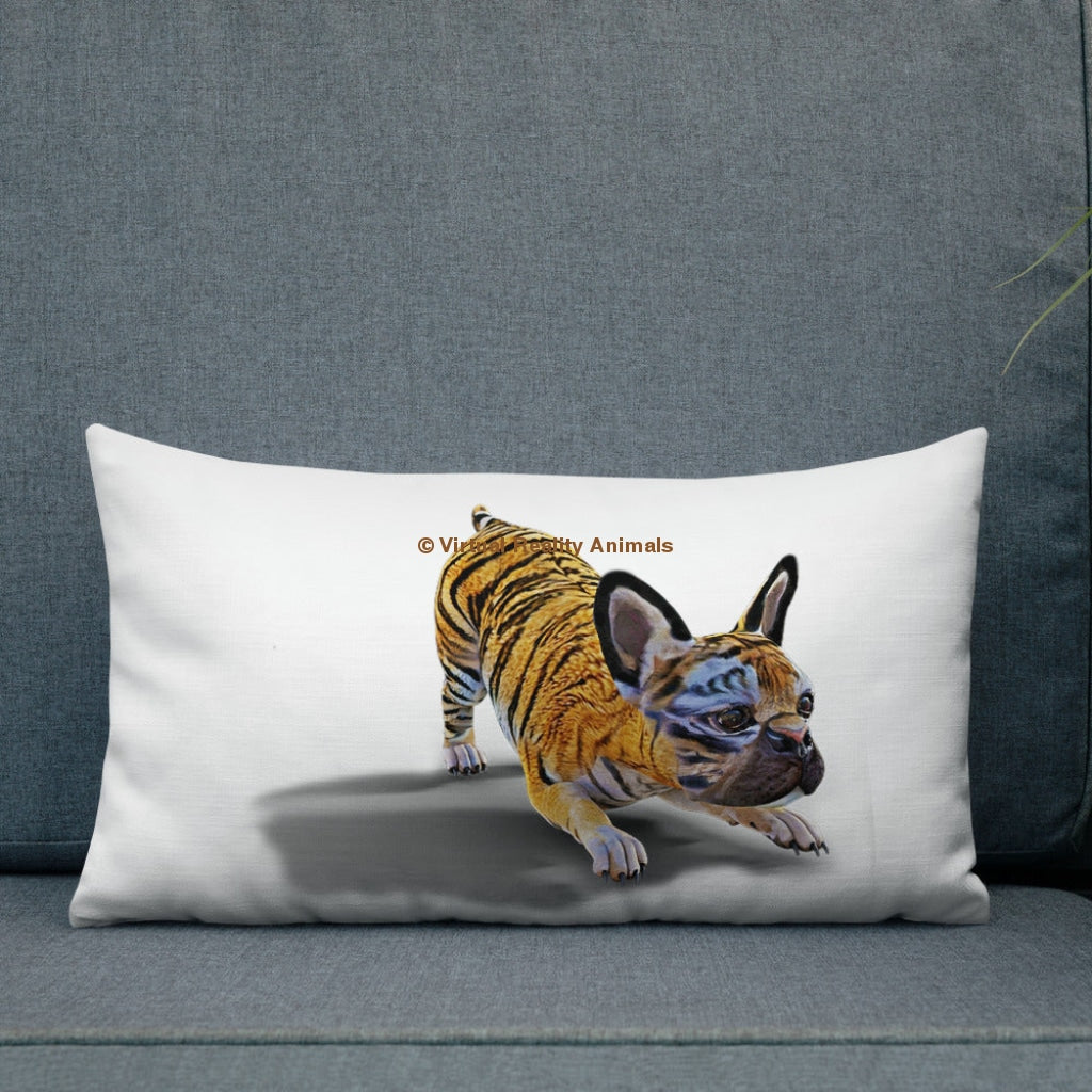 French Bulldog Decor (Tiger Frenchie) - Premium Designer Throw Pillows