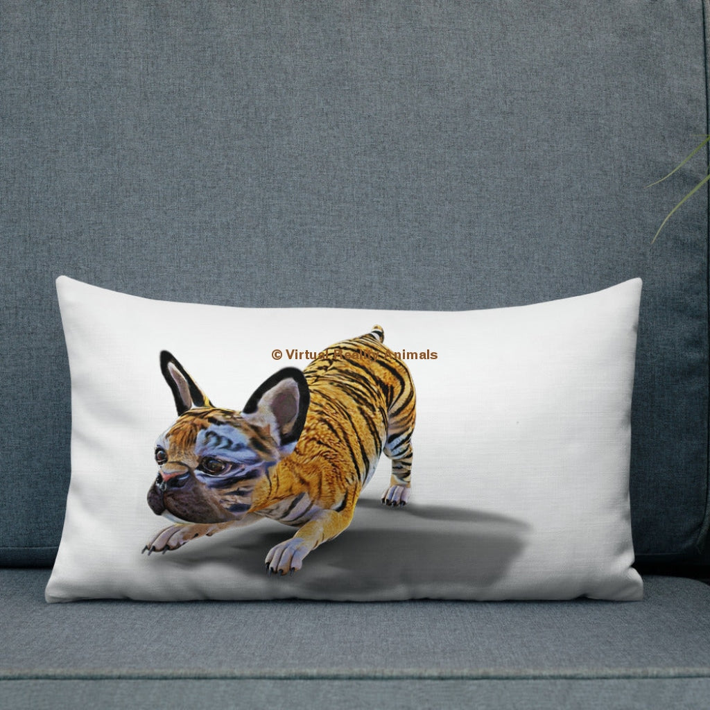 French Bulldog Decor (Tiger Frenchie) - Premium Designer Throw Pillows