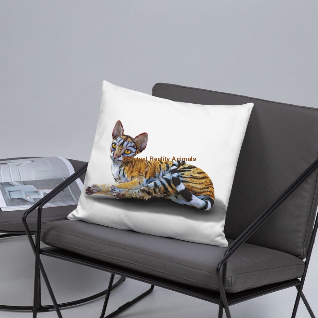 Tiger Sphynx Cat Art - Designer Throw Pillows