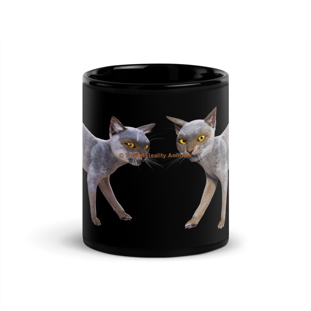 Wolfcat Black Glossy Mug