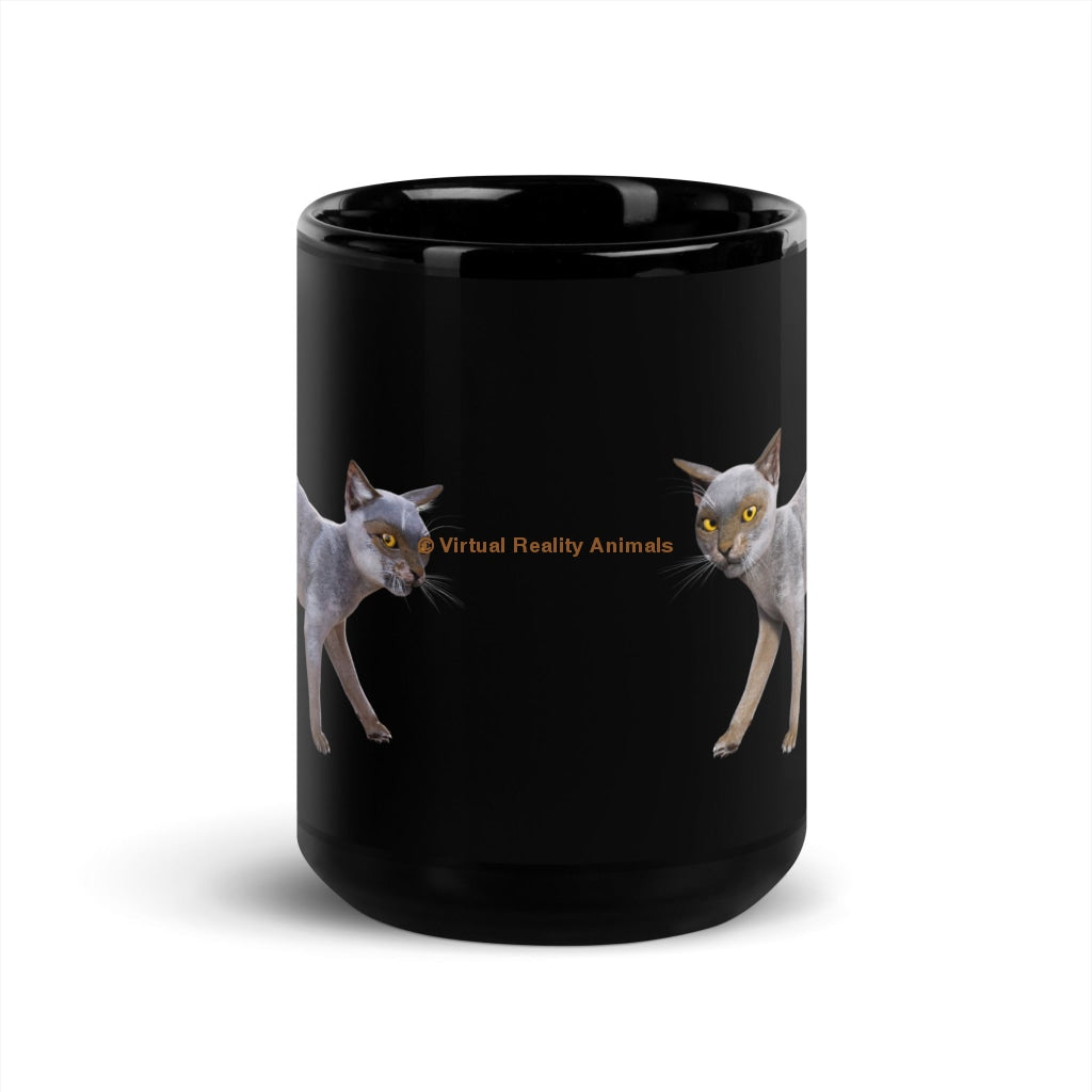 Wolfcat Black Glossy Mug