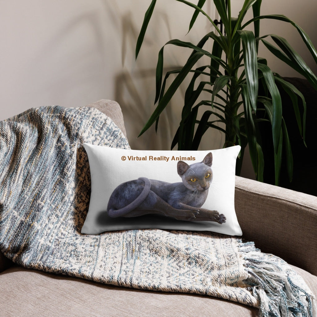 Wolfcat Designer Throw Pillow 20×12